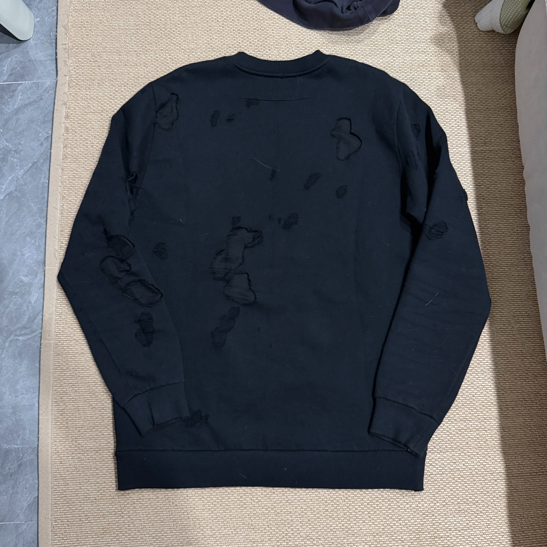 Givenchy Distressed Crewneck Sweatshirt — front