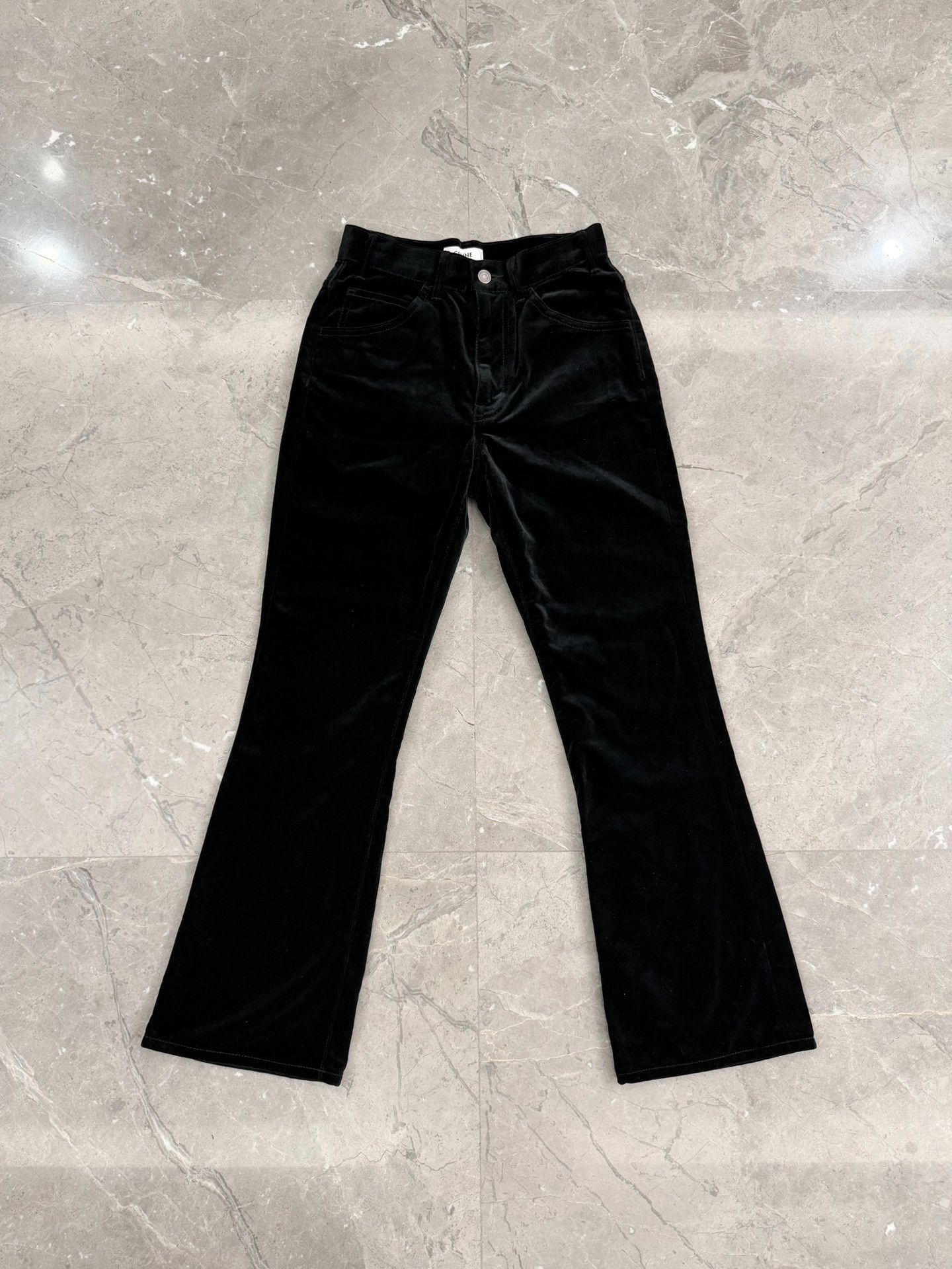 Celine Dylan Bootcut Black Velvet Pants