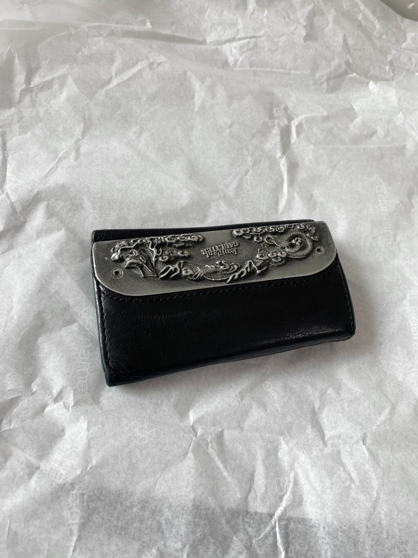 Jean Paul Gaultier Embossed Double Dragon Keychain