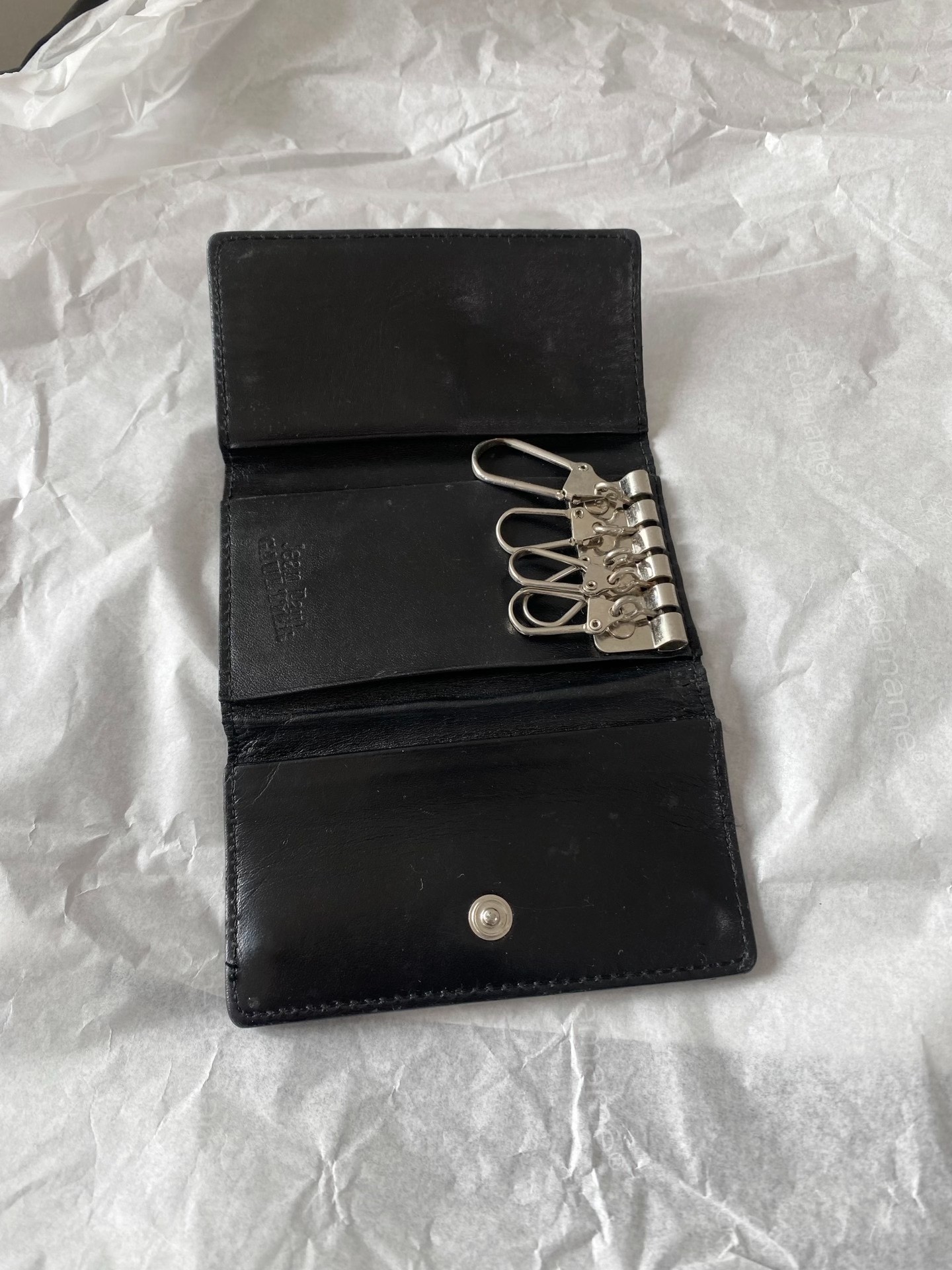 Jean Paul Gaultier Embossed Double Dragon Keychain — front