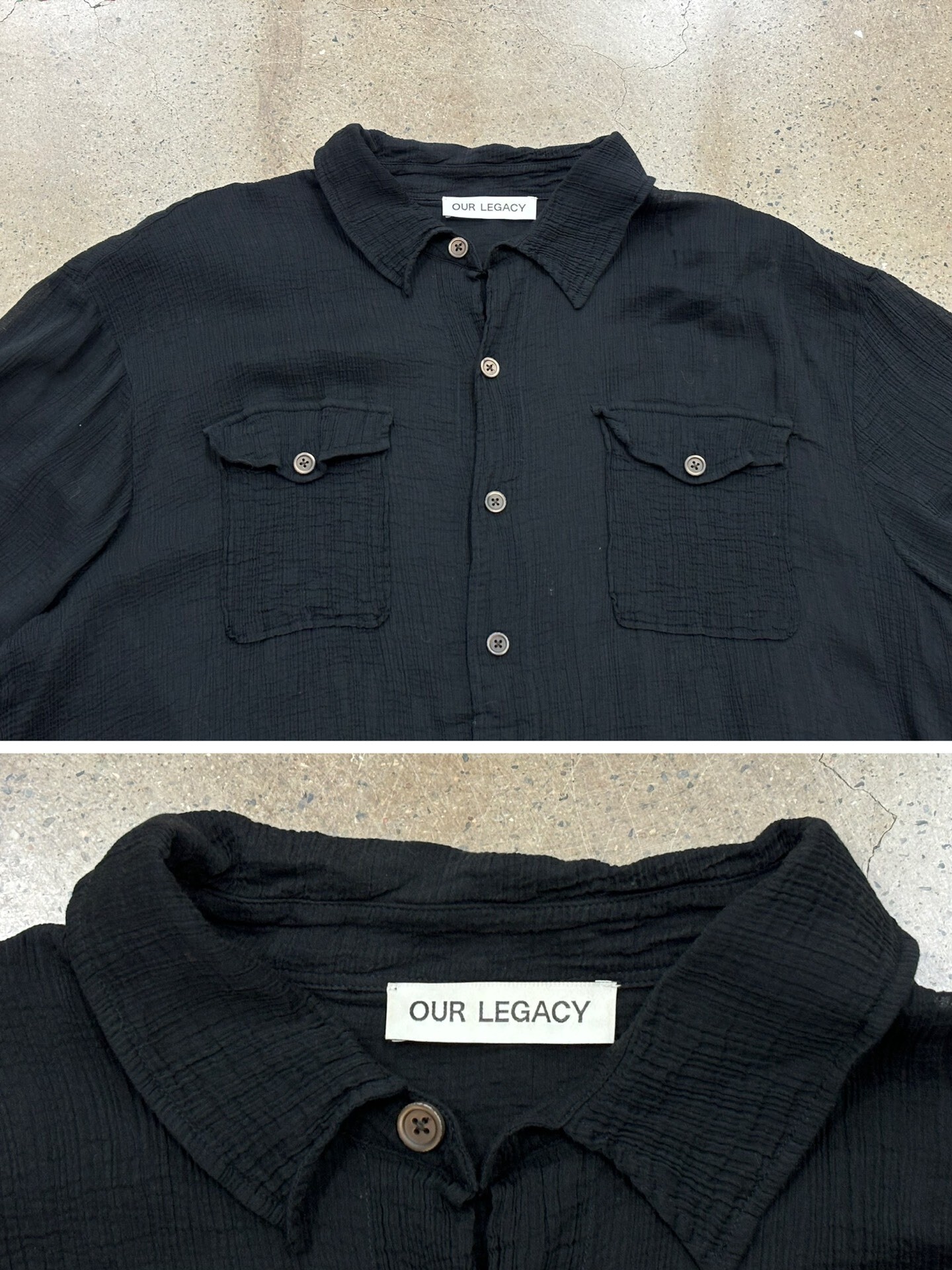 Our Legacy Military Short Sleeve Shirt — back