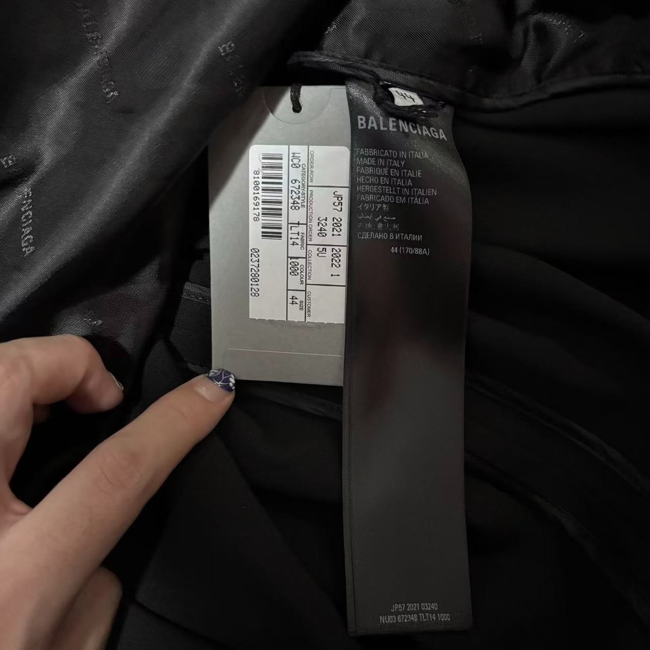 Balenciaga 21AW Padded Shoulder Jacket — back