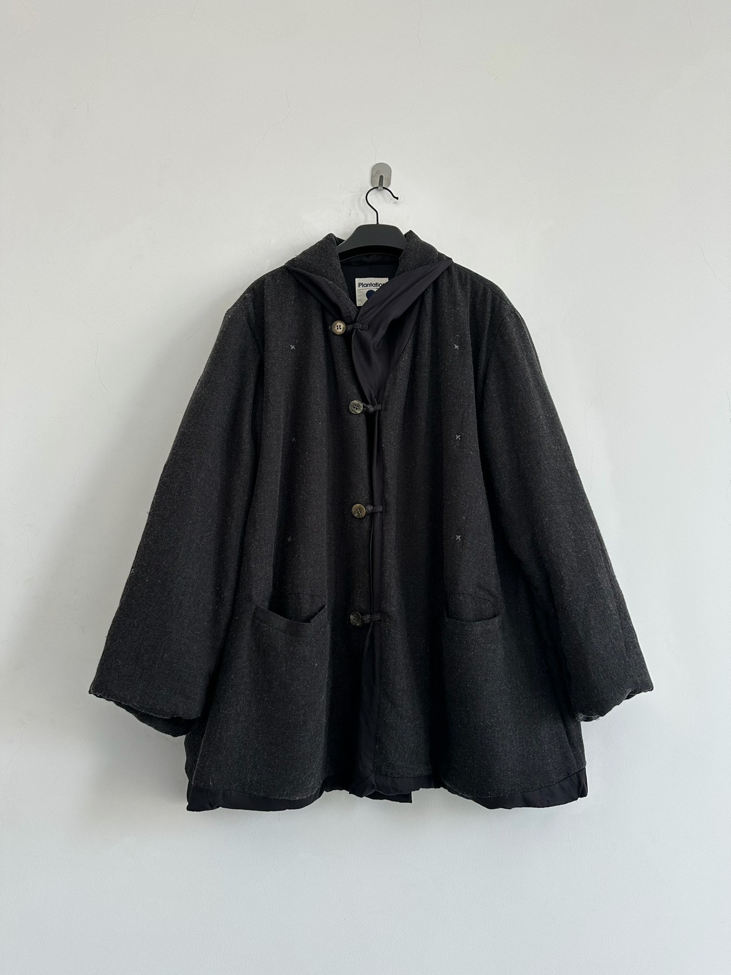 Issey Miyake Plantation Wool Coat — front