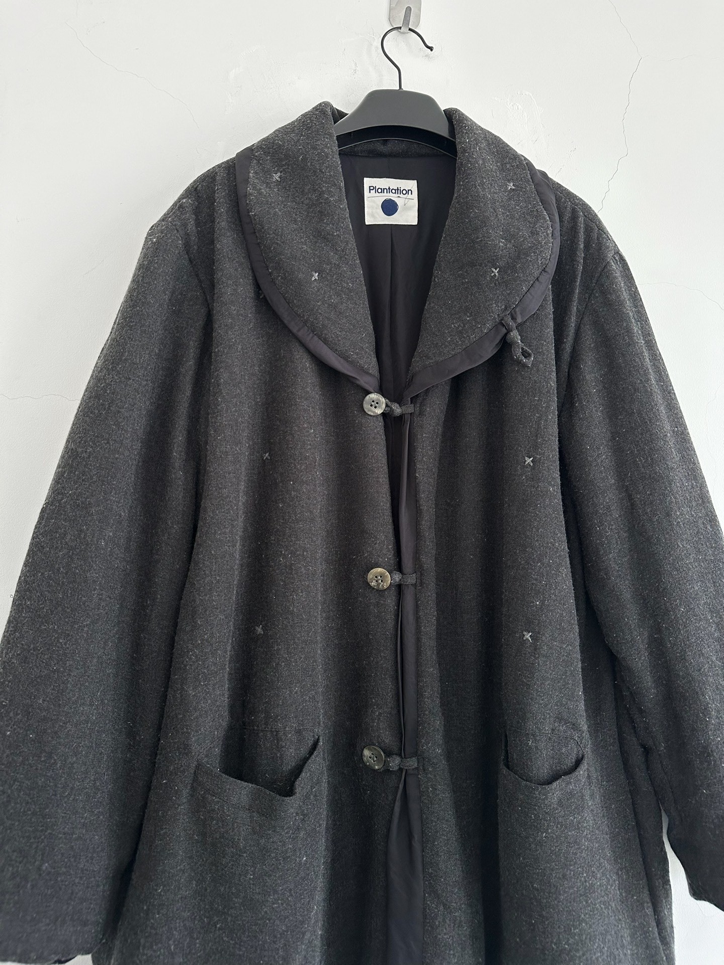 Issey Miyake Plantation Wool Coat — back