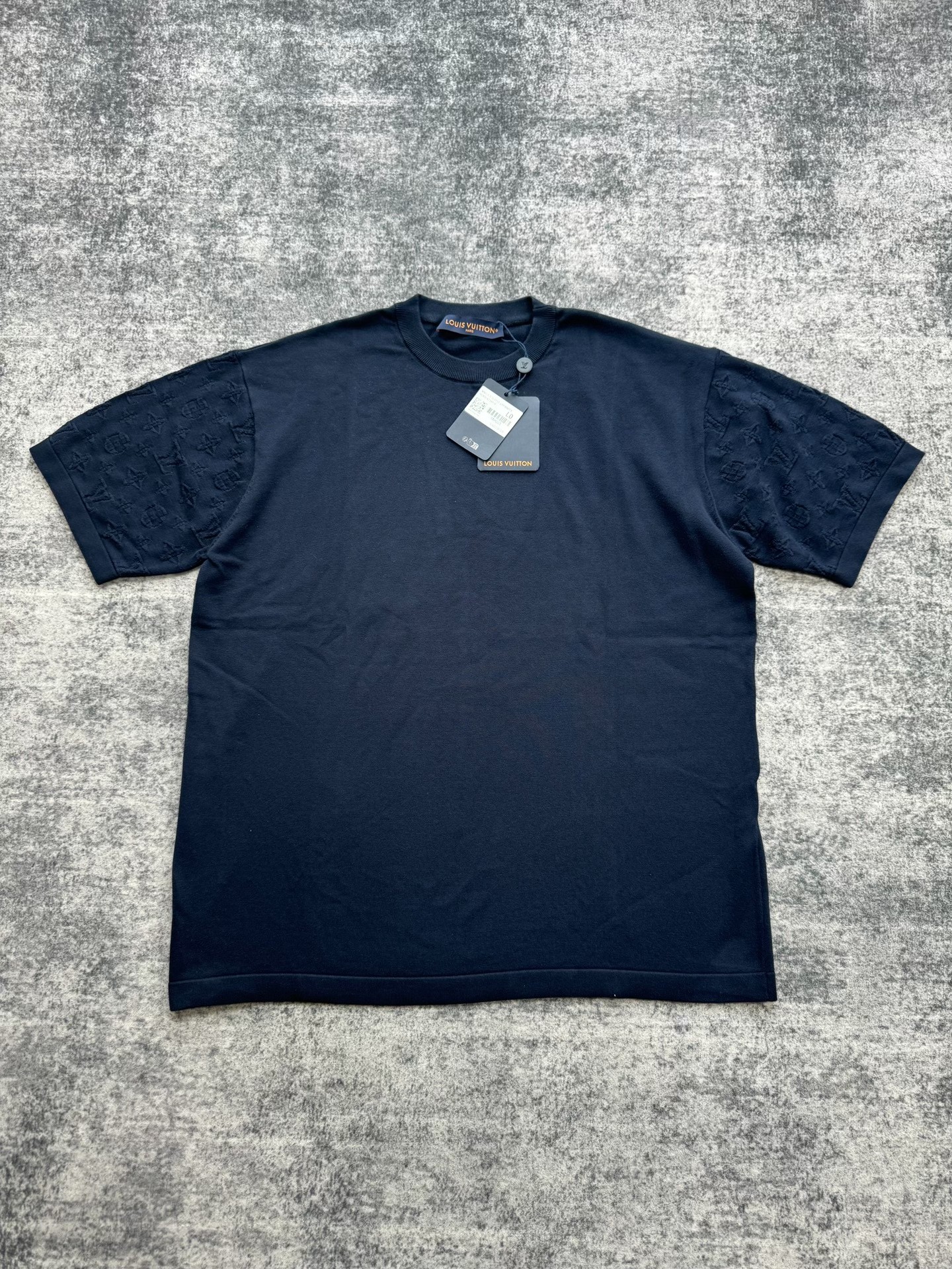 Louis Vuitton Navy Short-Sleeve Knit T-Shirt