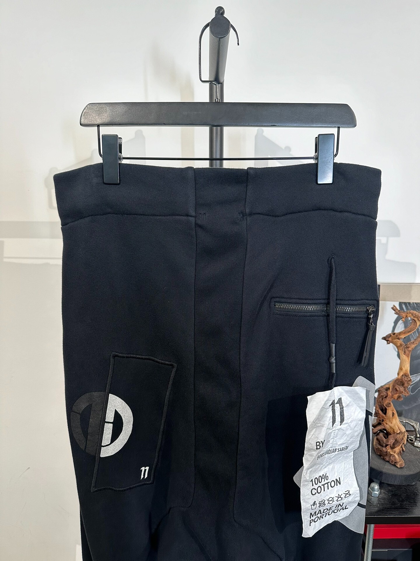 Boris Bidjan Saberi Black Sweatpants — back