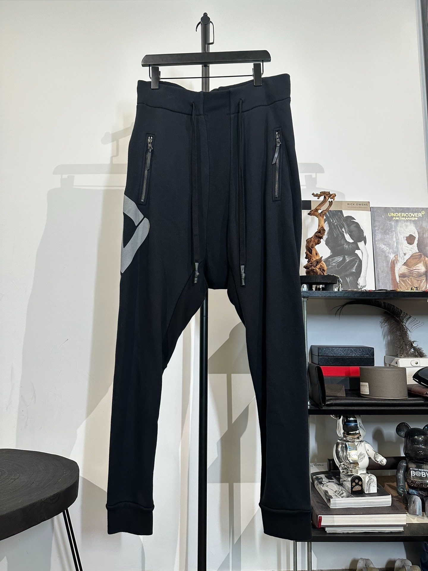 Boris Bidjan Saberi Black Sweatpants — front