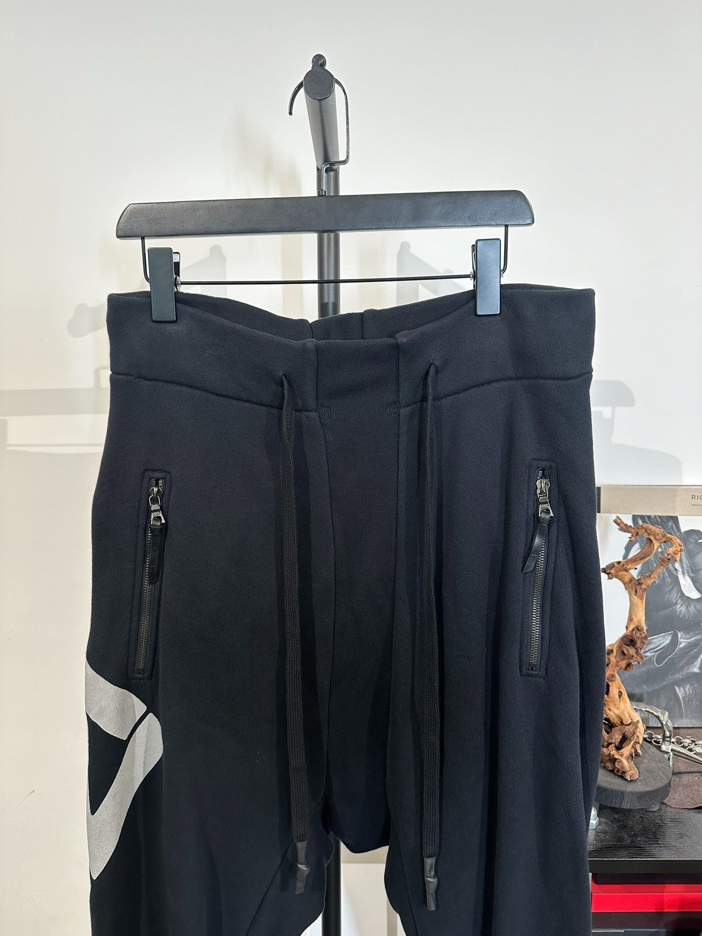 Boris Bidjan Saberi Black Sweatpants — detail