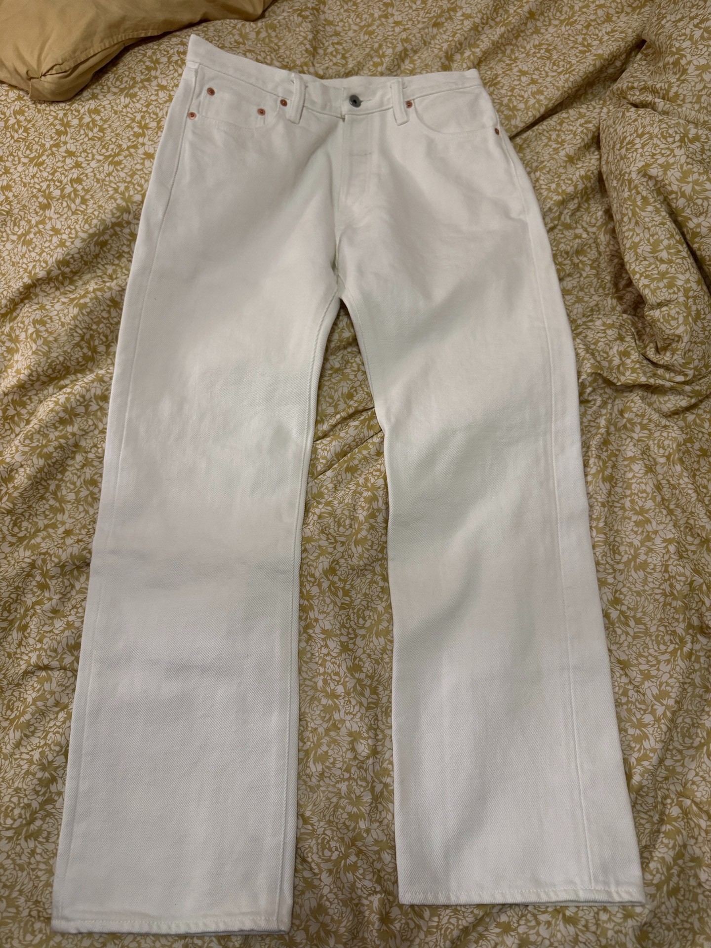 Iron Heart 634s-wh 21oz White Jeans — front