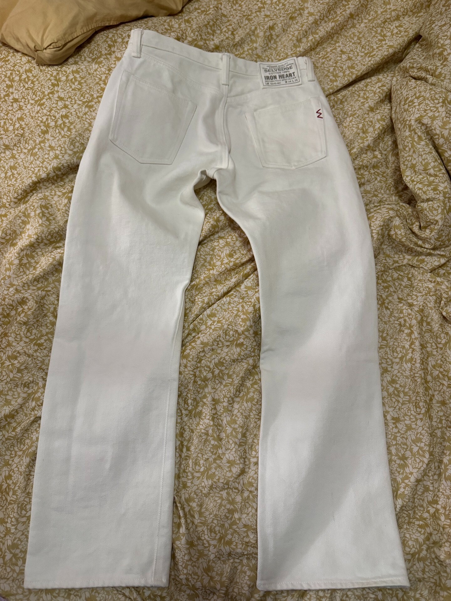 Iron Heart 634s-wh 21oz White Jeans — detail