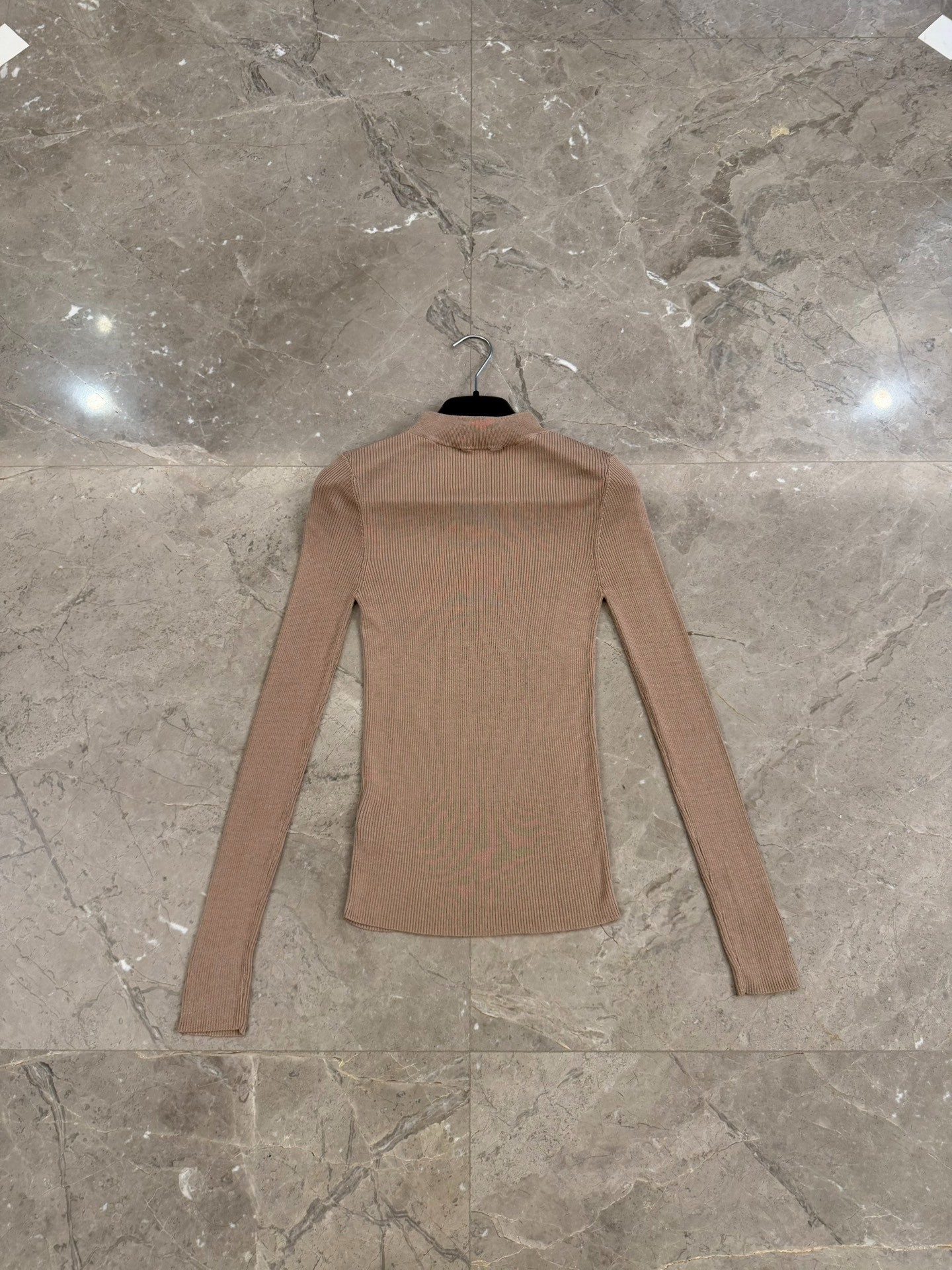 Saint Laurent Wool Knit Gold Logo Top — front