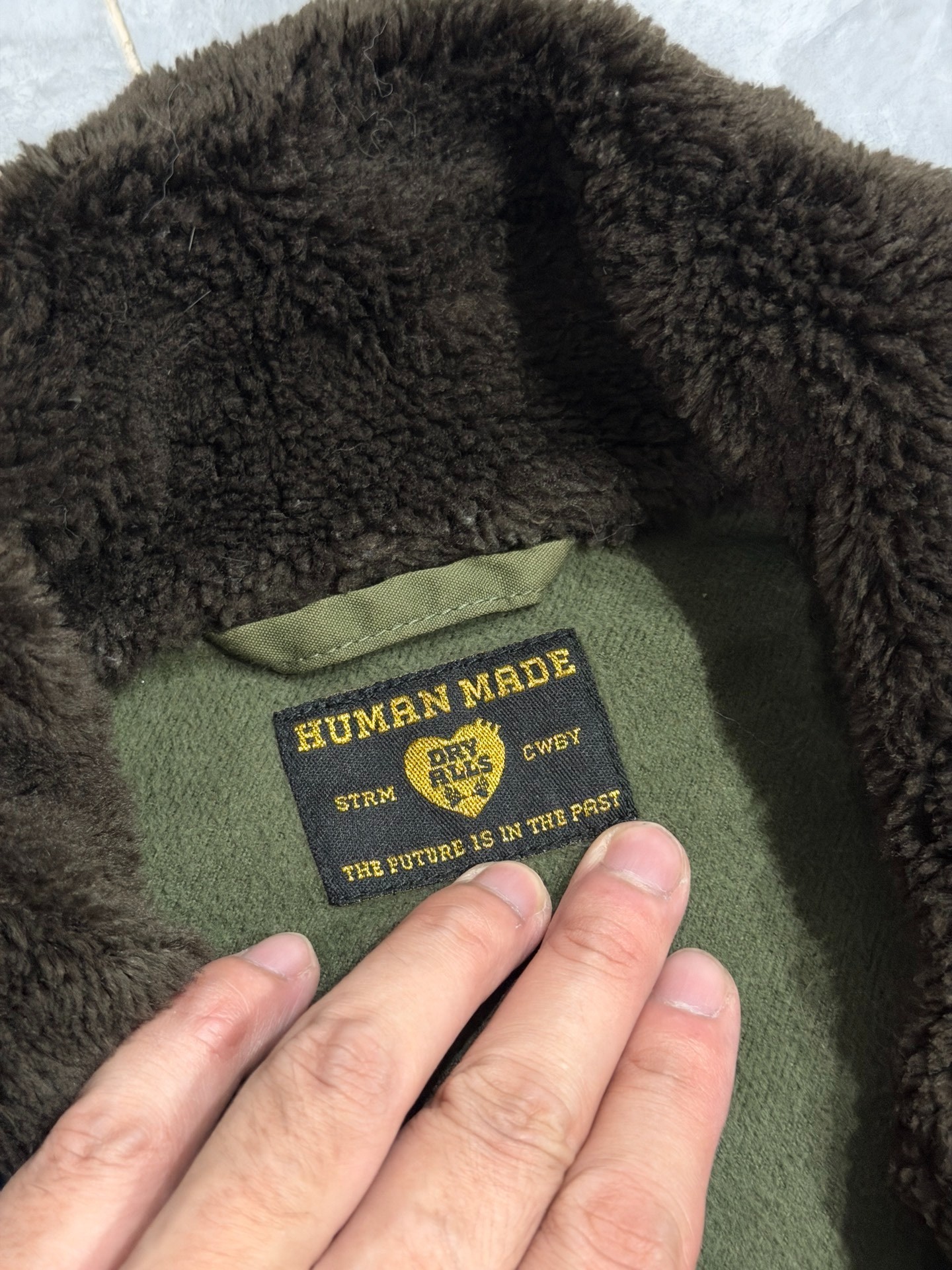 Human Made FW24 Olive Military Jacket — back