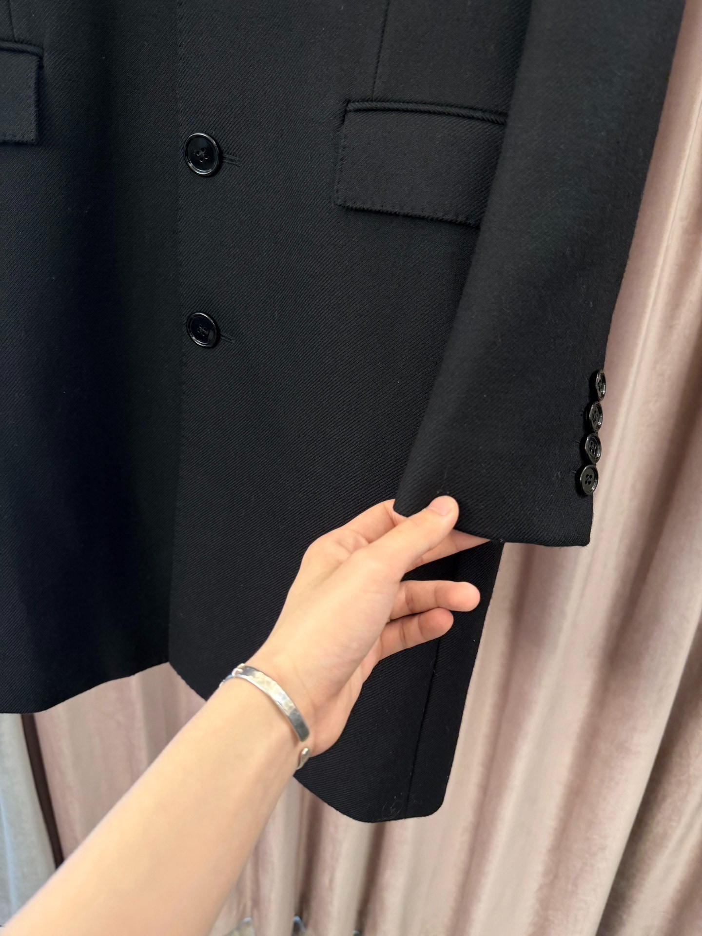 Celine Hedi Slimane 19FW Leather Collar Coat — back