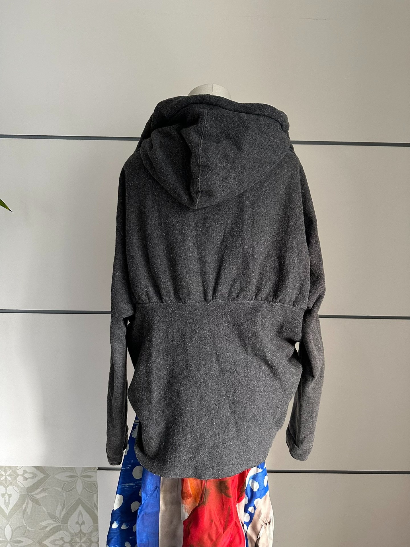 Y's Yohji Yamamoto Asymmetrical Hooded Cardigan — back