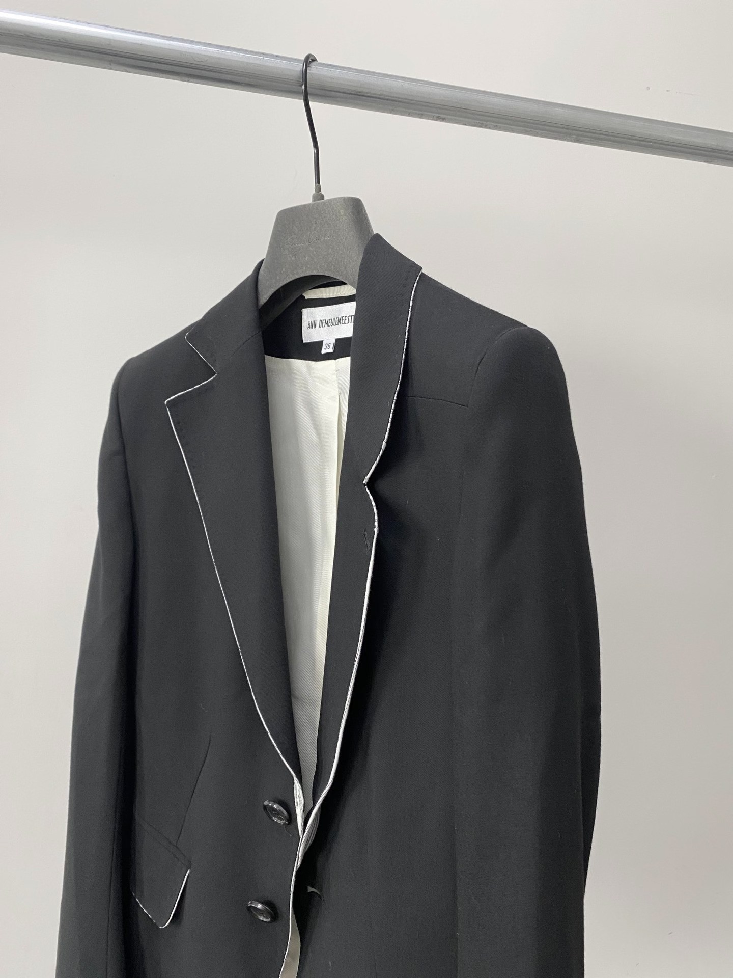 Ann Demeulemeester 2007SS Black Blazer — back