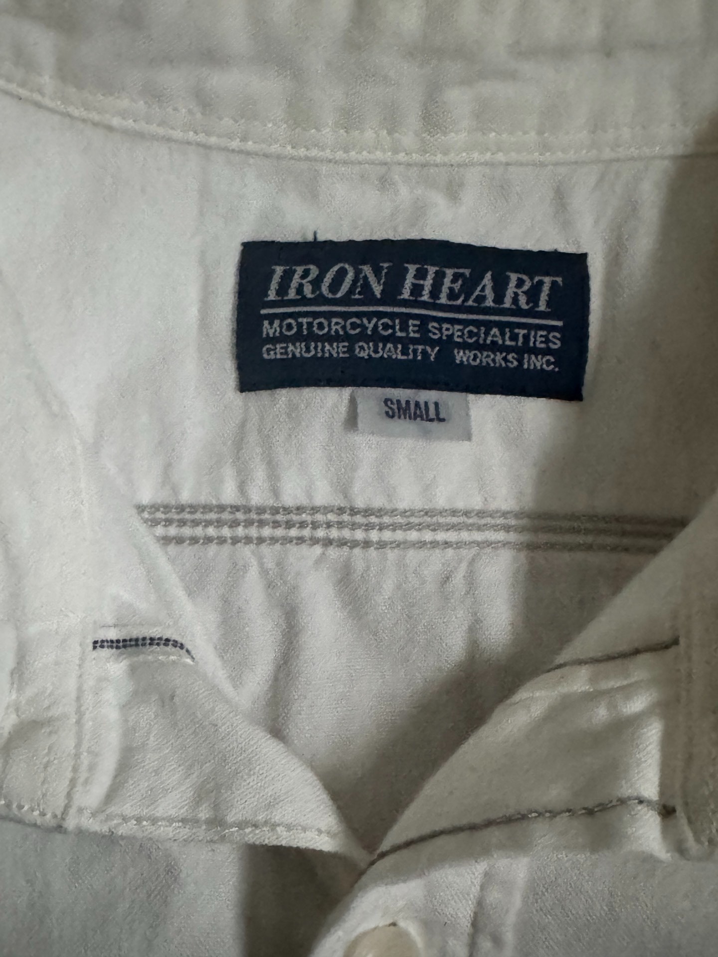 Iron Heart Heavyweight Cotton Linen Shirt — detail