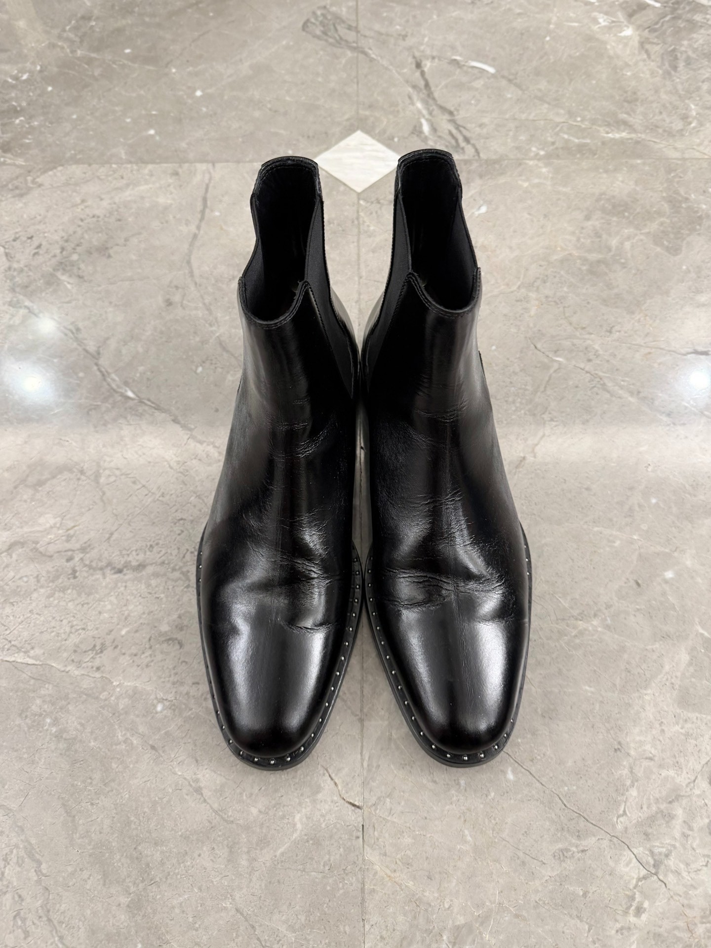 Saint Laurent 14FW Rivet Chelsea Boots — front