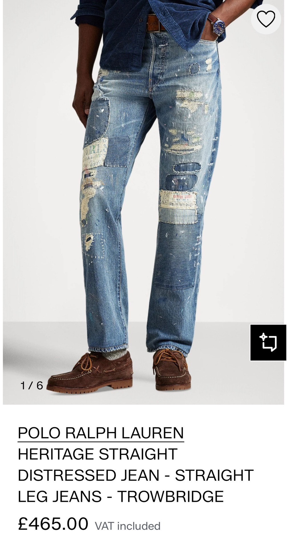 Polo Ralph Lauren New Denim Jeans — label