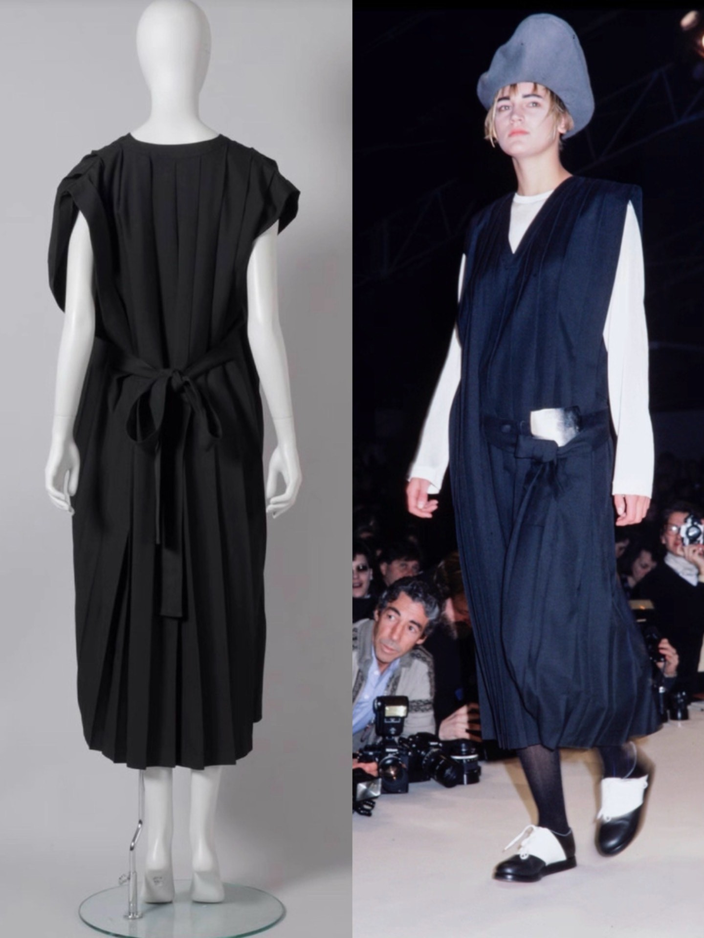 Comme des Garcons 1985 Pleated Dress — front