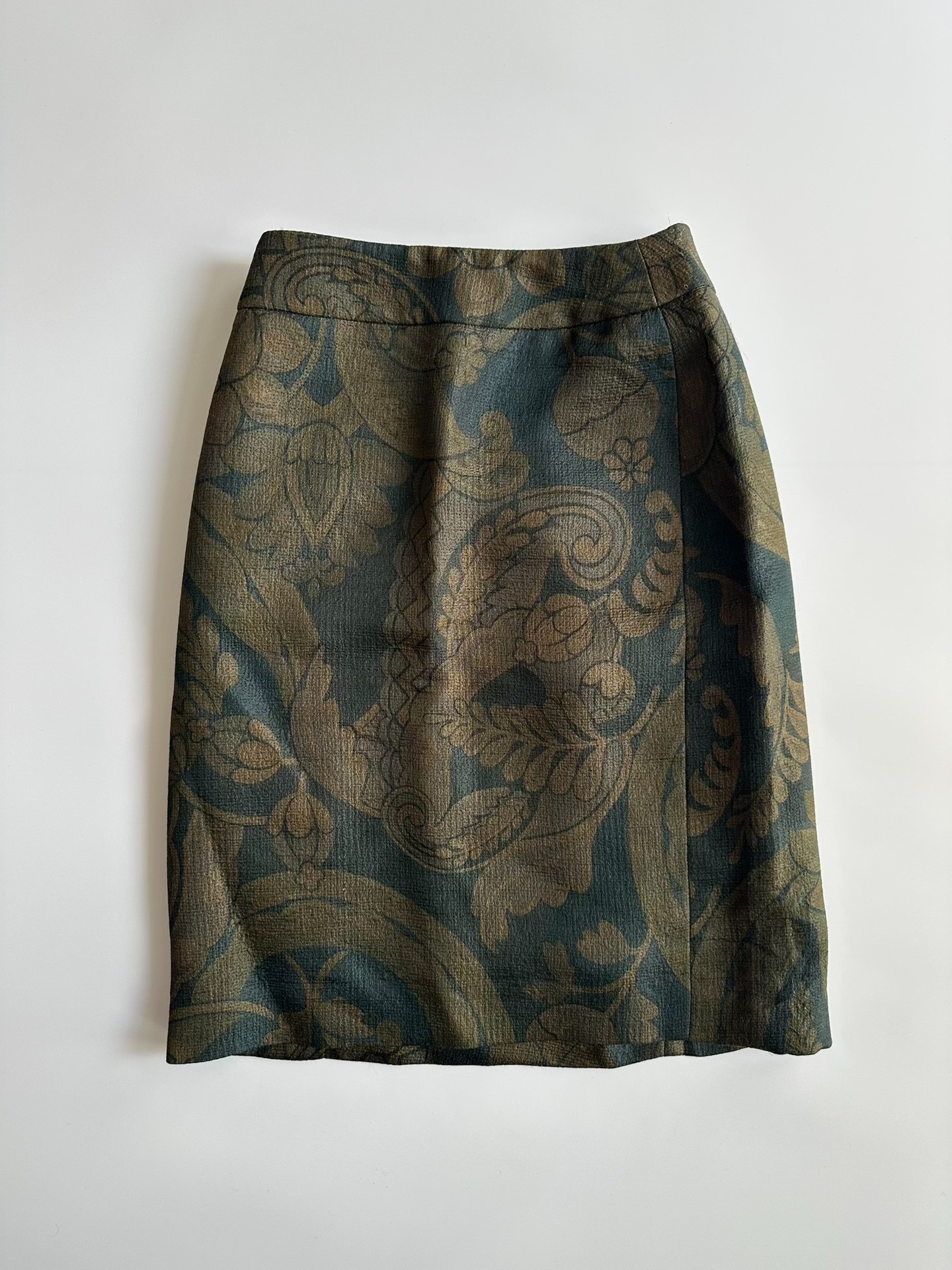 Dries Van Noten Wool-Silk Knee Skirt