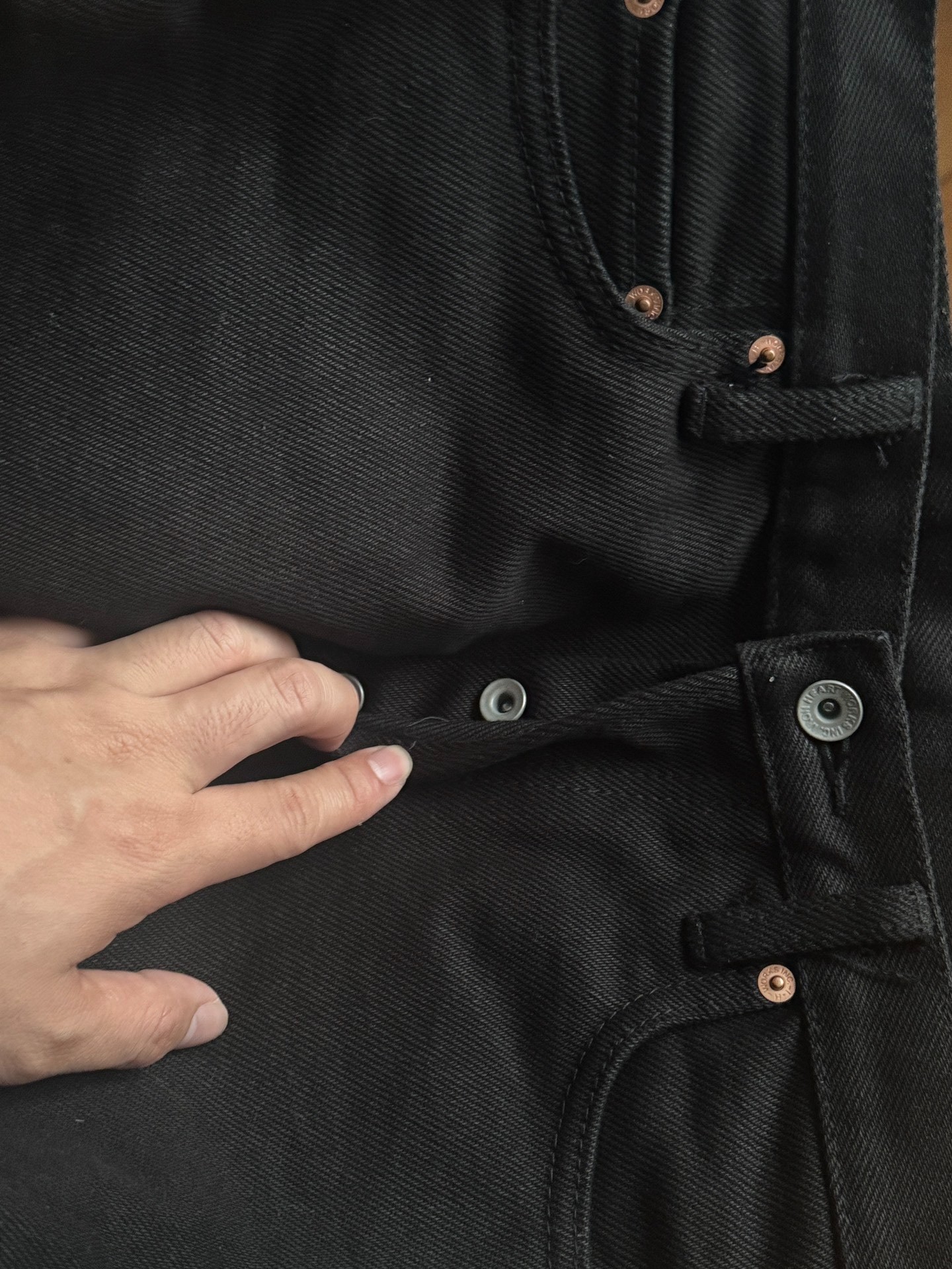 Iron Heart 9461 21oz Black Jeans — label