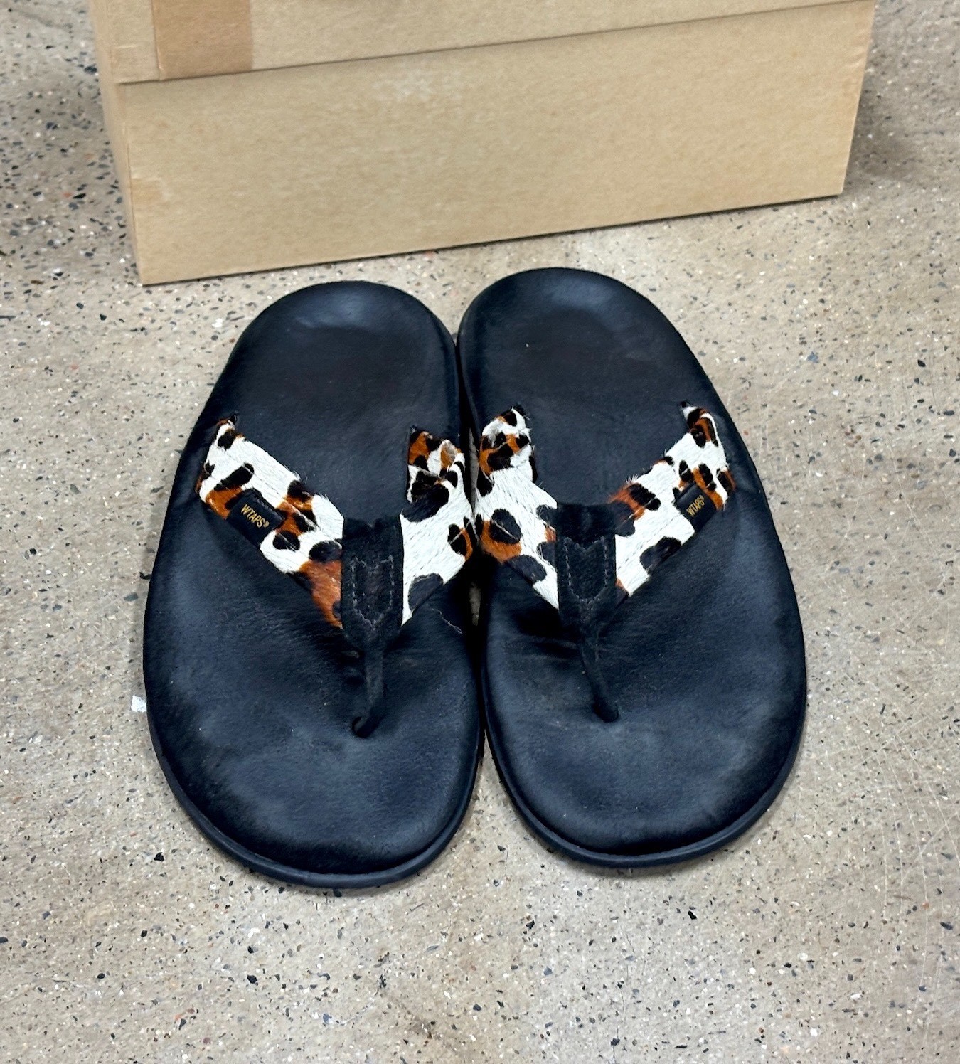 WTAPS x Island Pro Leather Flip Flops