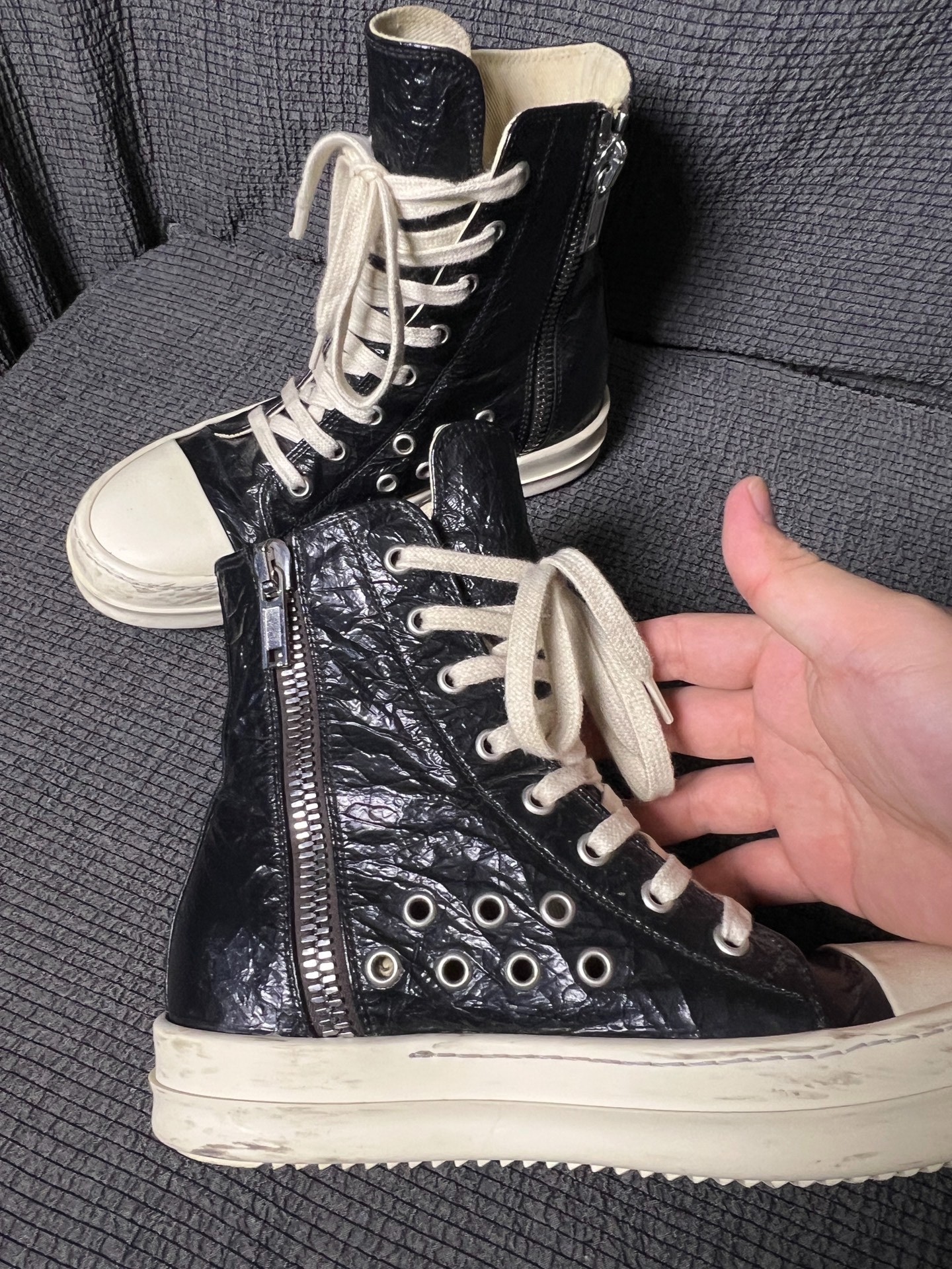 Rick Owens 25SS High-Top Sneakers — front