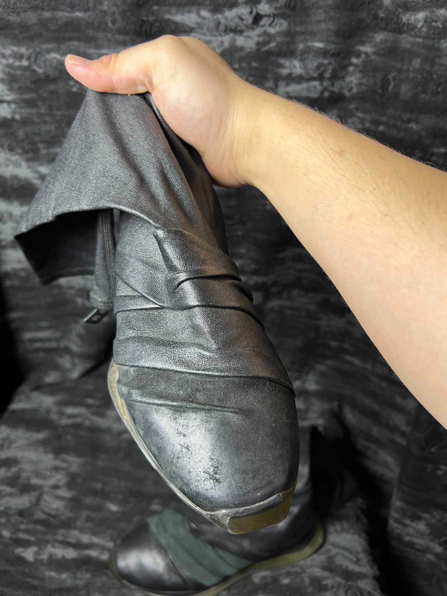 Rick Owens 19FW Runway Transparent Sole Boots — detail