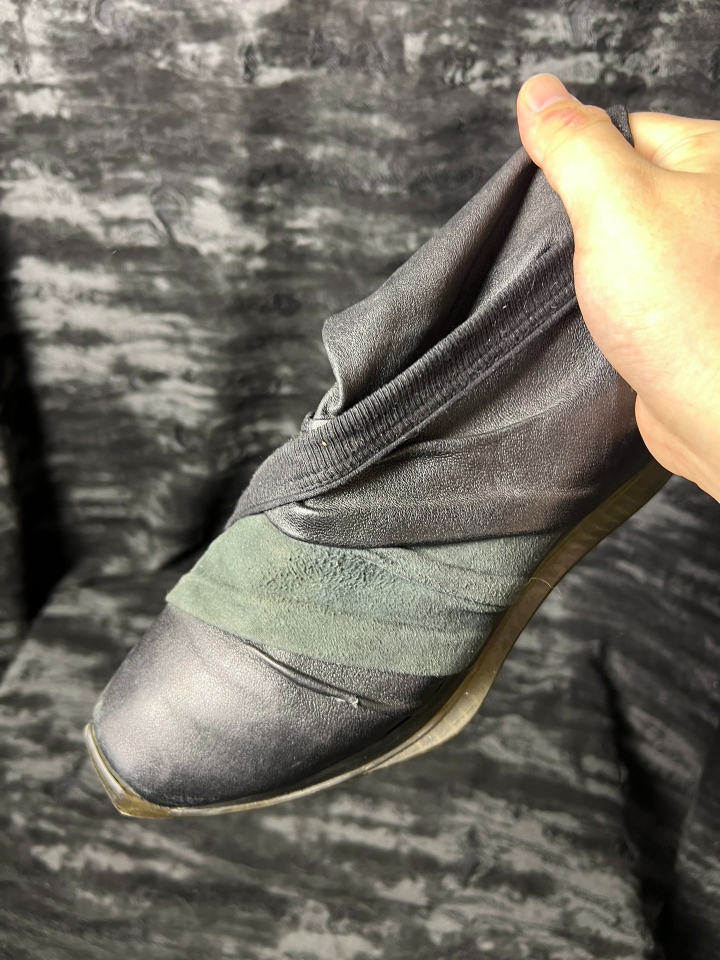 Rick Owens 19FW Runway Transparent Sole Boots — front