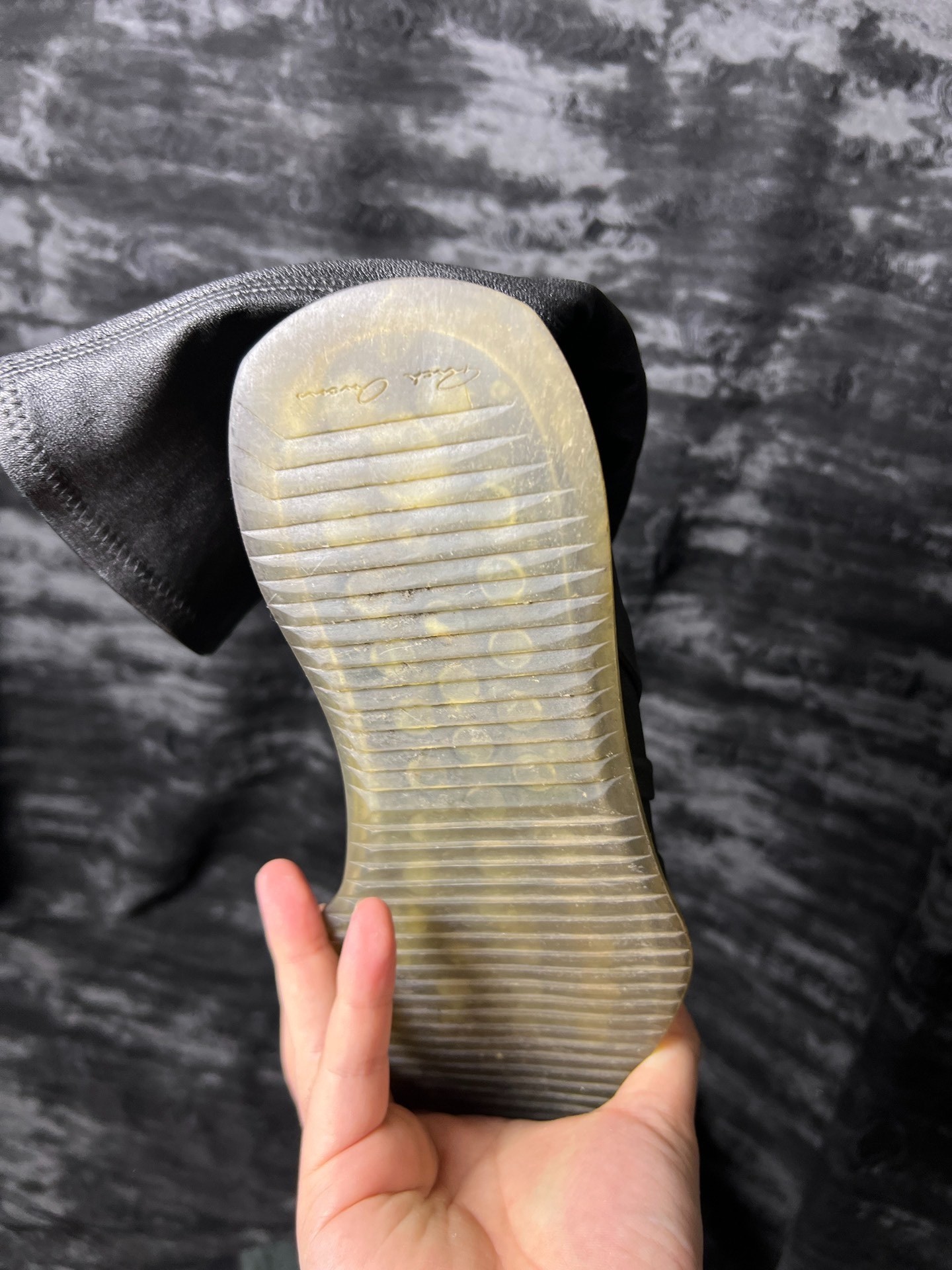 Rick Owens 19FW Runway Transparent Sole Boots — back