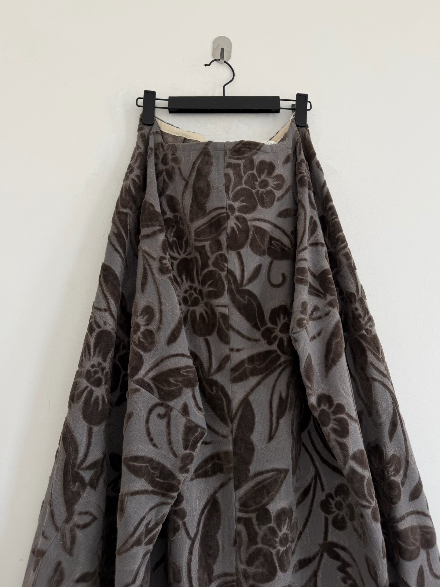 Comme des Garcons Floral Velvet Skirt — back