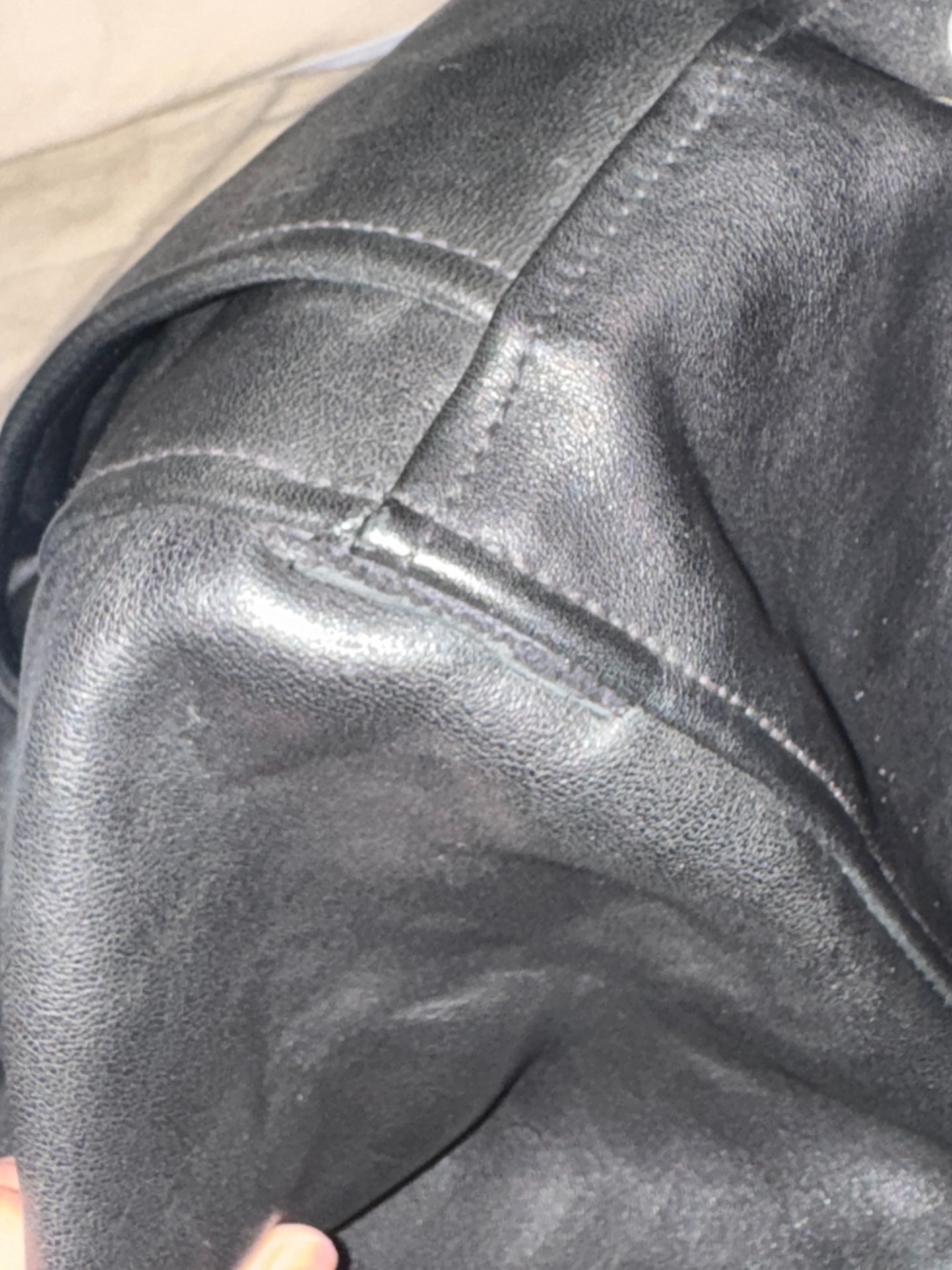 Brando Style Cloe Horse Leather Jacket — label