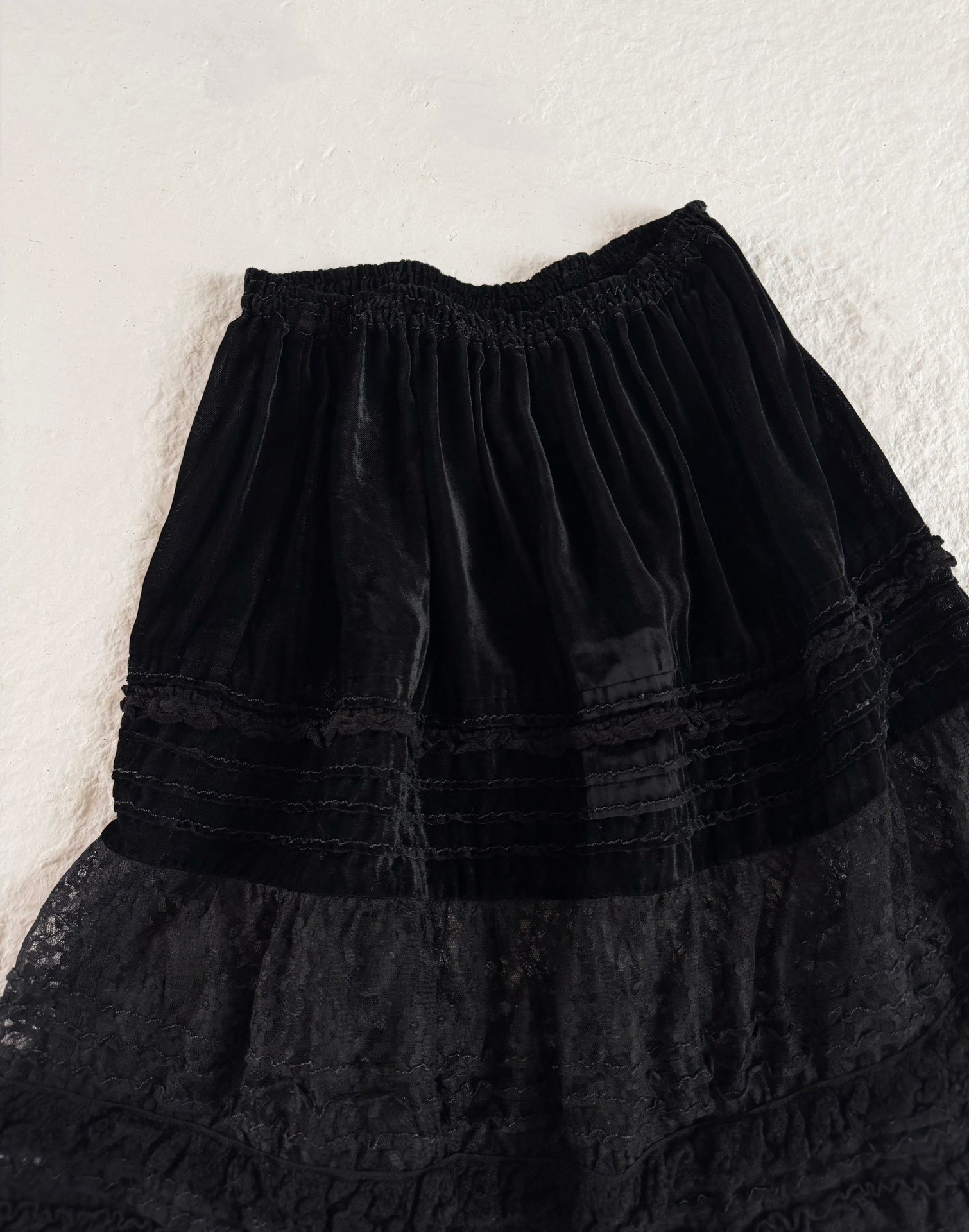 Comme des Garcons Velvet Lace Skirt — label