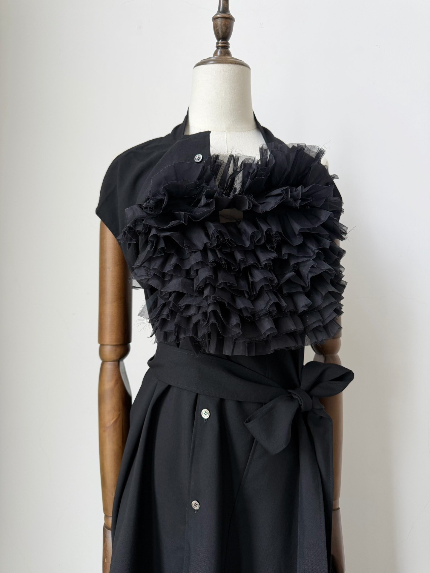 Junya Watanabe Black Asymmetrical Dress — back