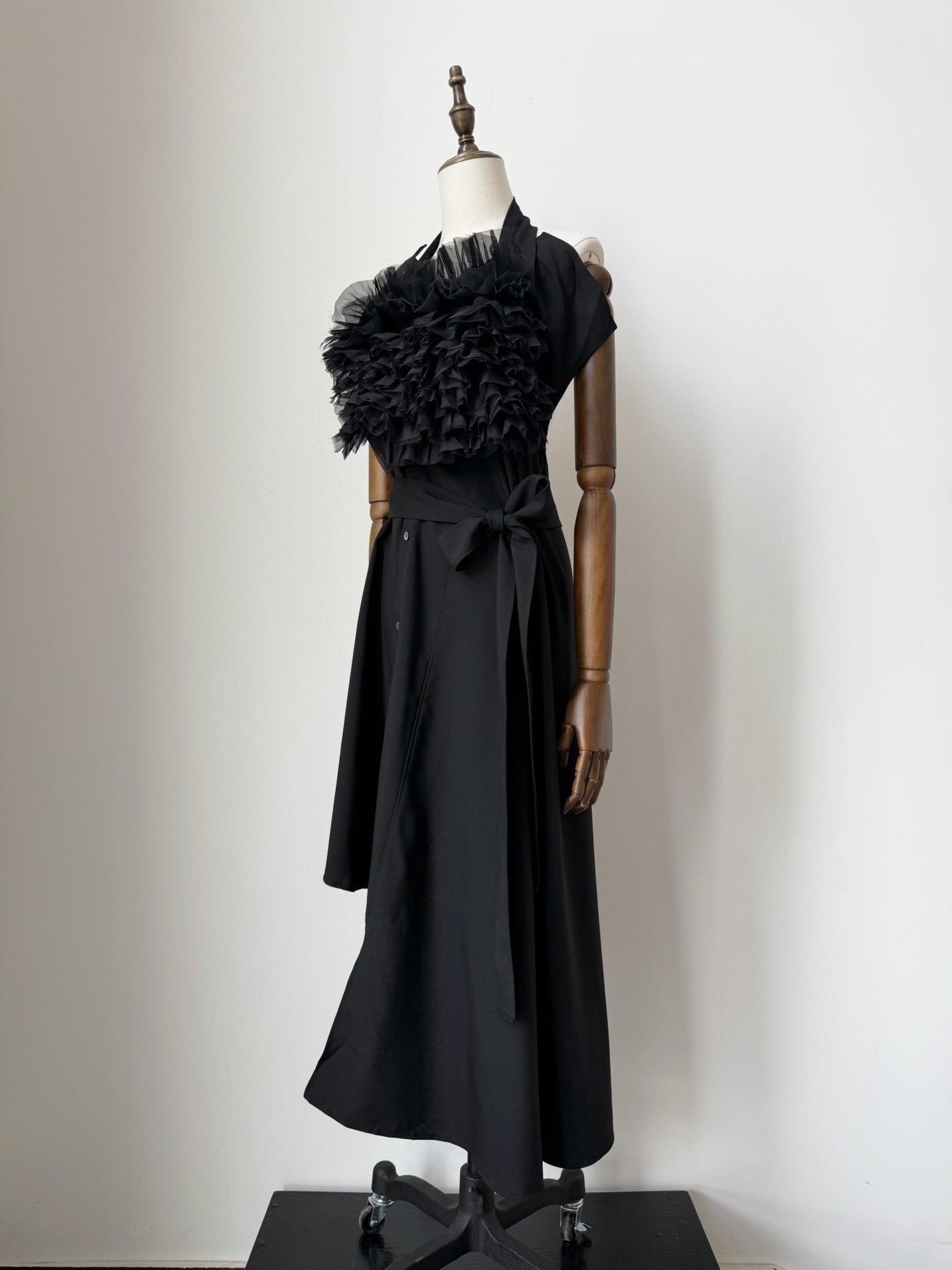 Junya Watanabe Black Asymmetrical Dress — front