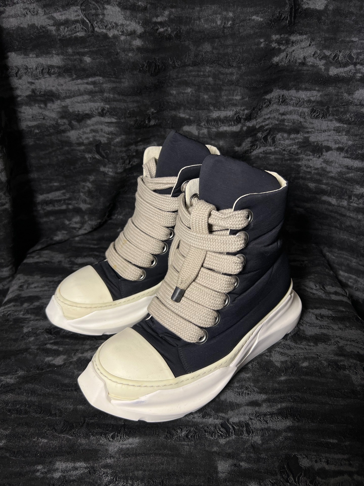 Rick Owens 24FW High-Top Tank Boots — front