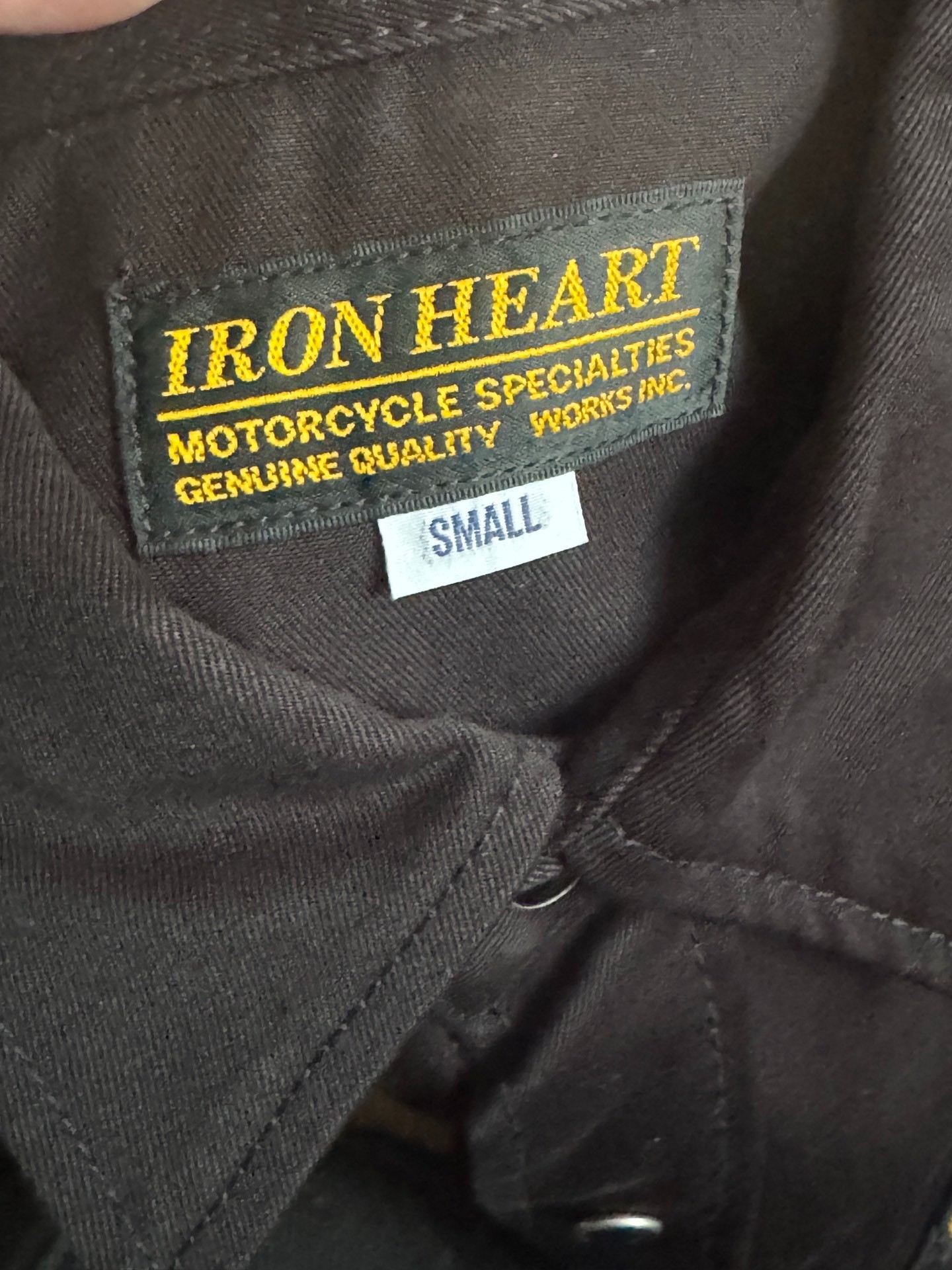 Iron Heart Black Western Shirt — label