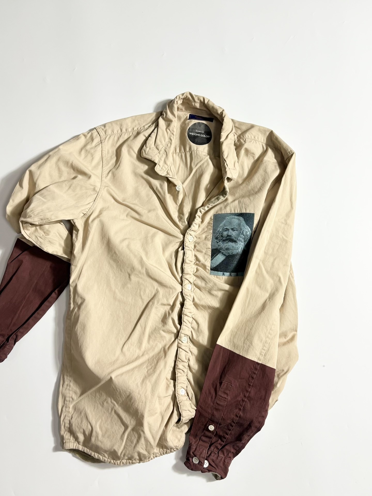 Undercover Beige Long Sleeve Shirt — label