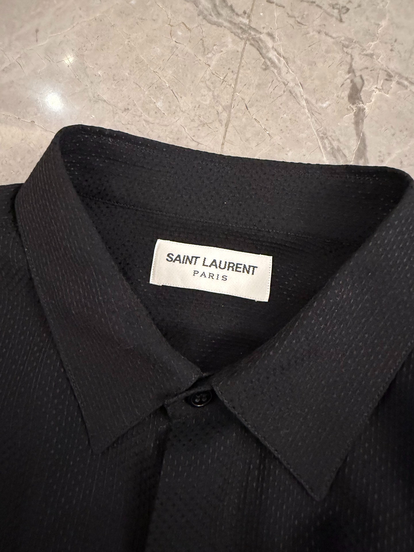 Saint Laurent Black Star Pattern Shirt — back