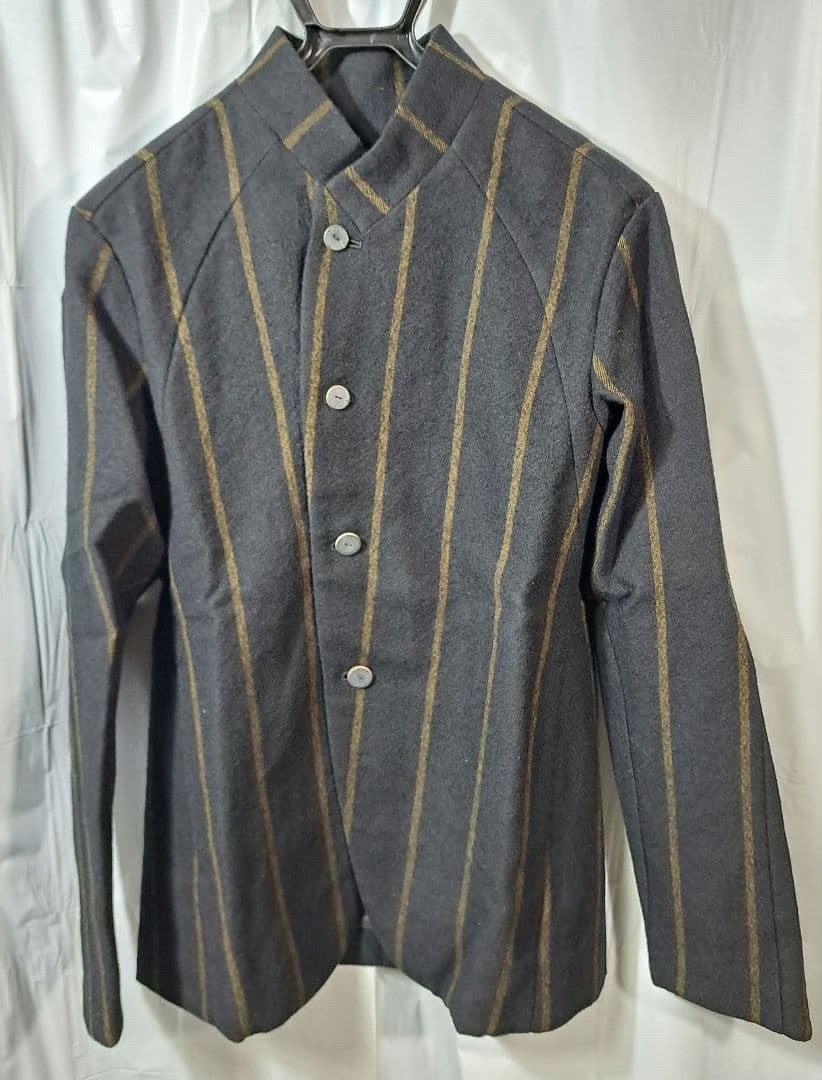 Devoa Wool Striped Suit Jacket