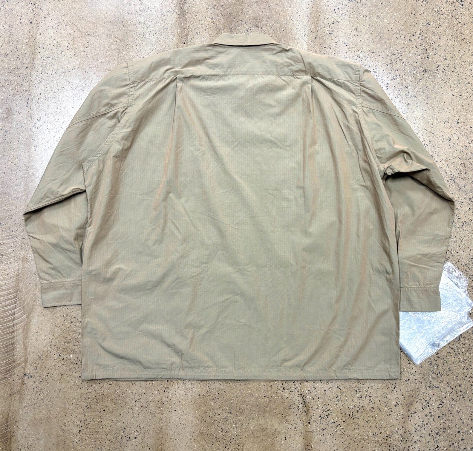 Beams SSZ Khaki Oversized Shirt — front