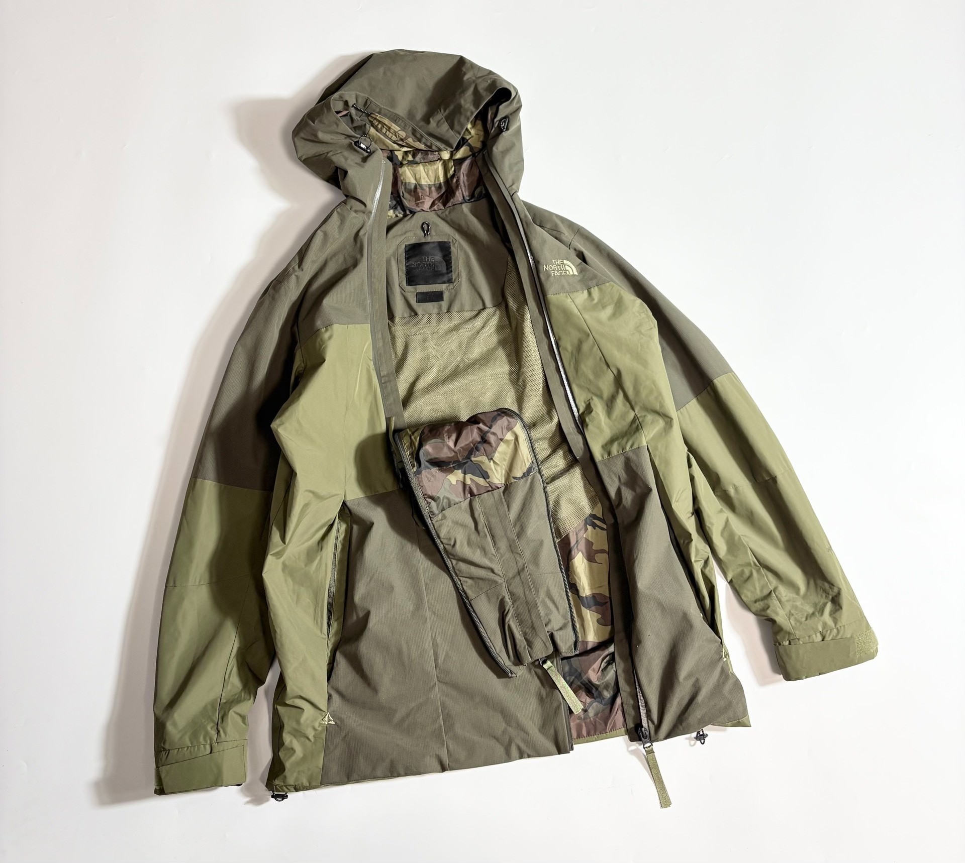 The North Face Olive Hooded Jacket — back