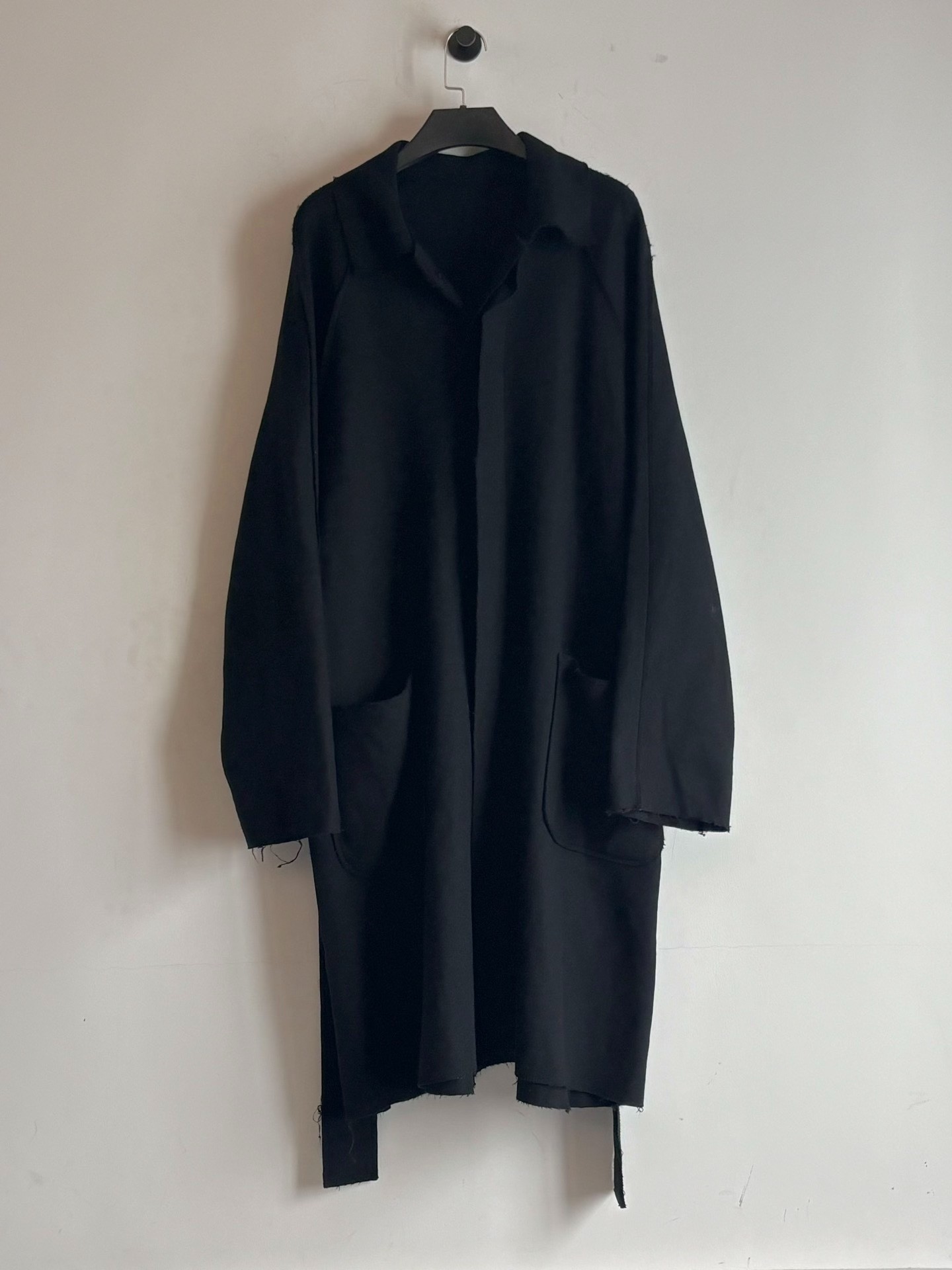 Ann Demeulemeester Black Wool Coat