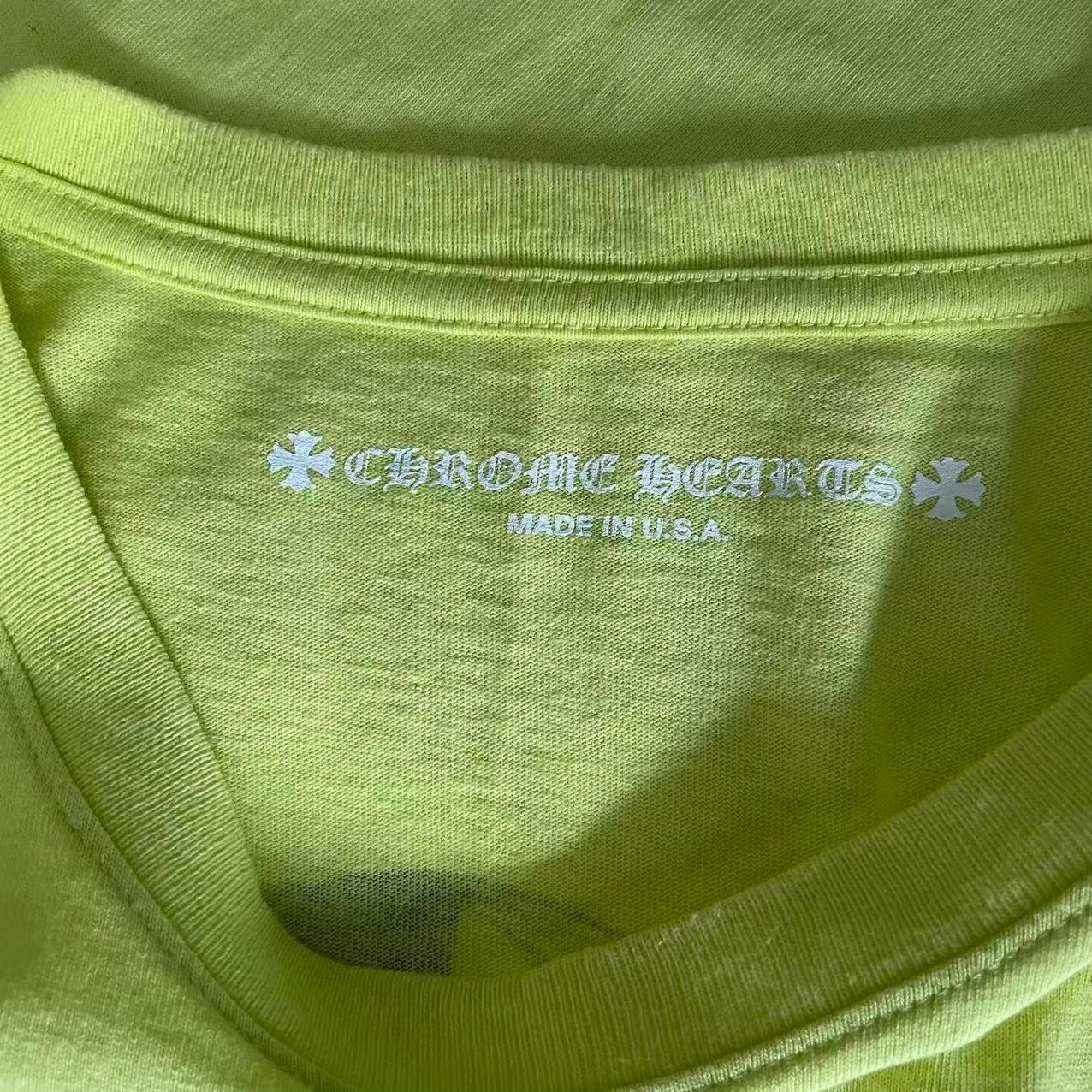 Chrome Hearts Mattyboy Neon Green T-Shirt — detail