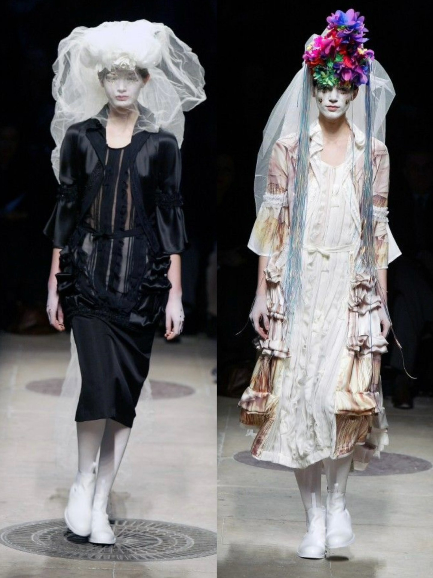 Comme des Garcons Asymmetric Layered Skirt — detail