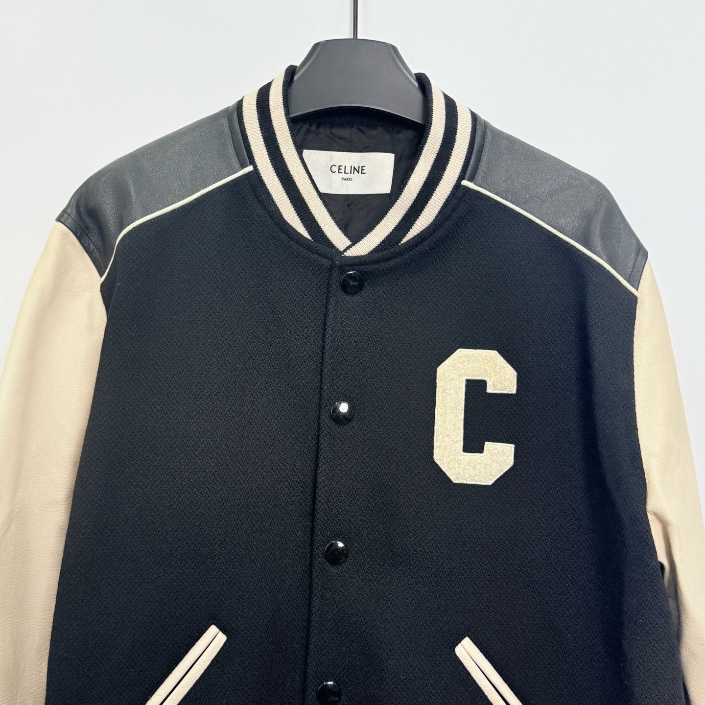 Celine Large C Logo Varsity Jacket — front