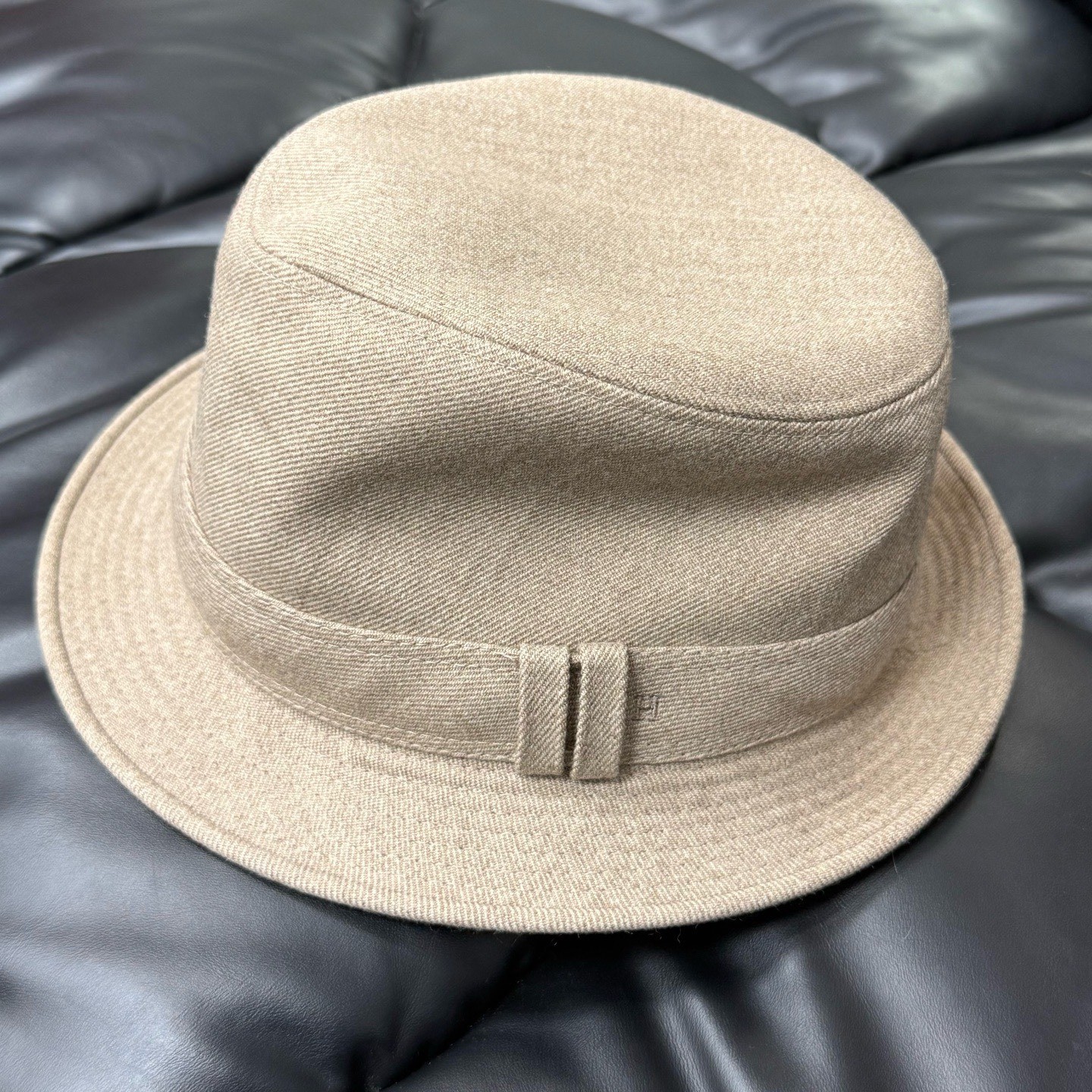 Hermes Light Brown Fedora Hat Size 59 — front