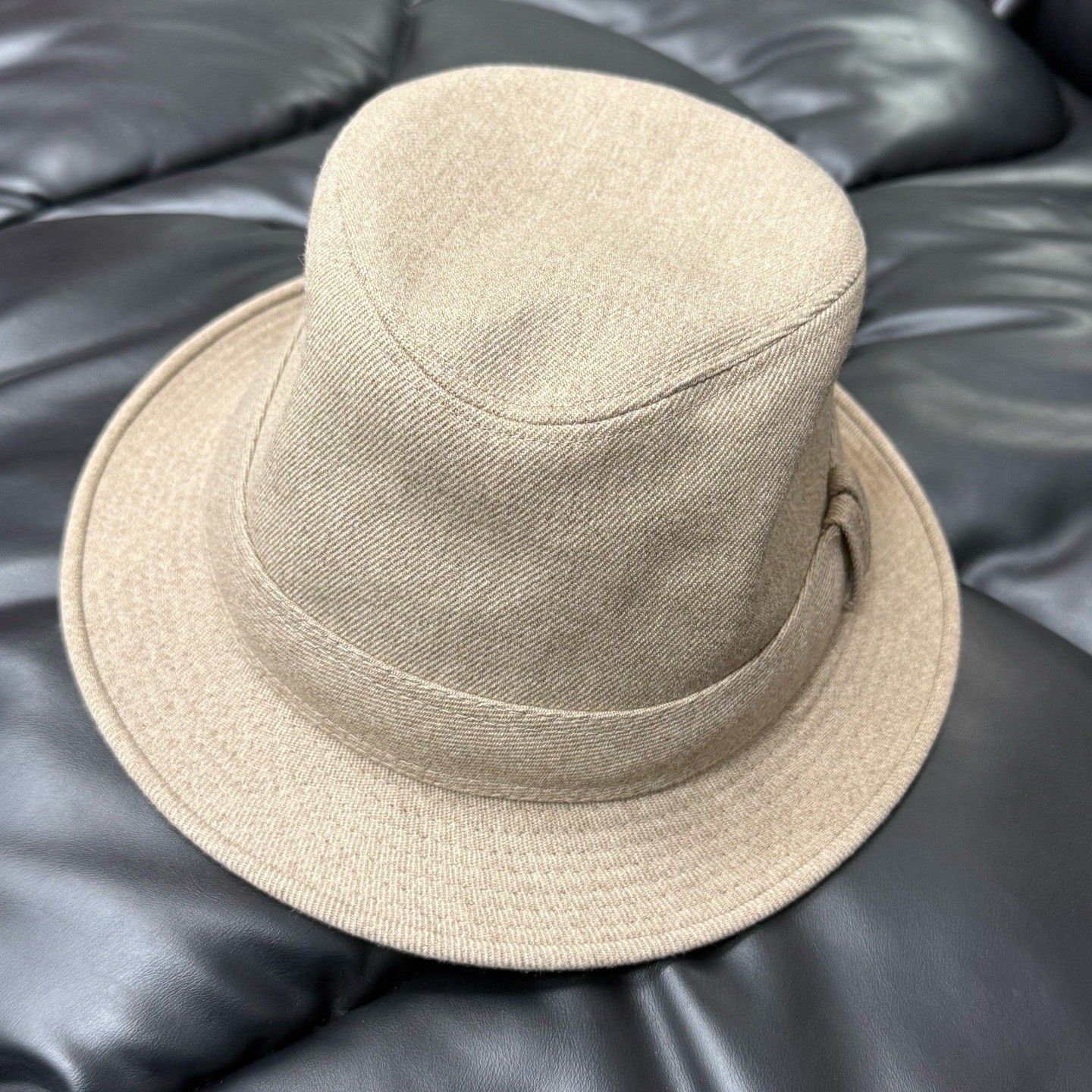 Hermes Light Brown Fedora Hat Size 59