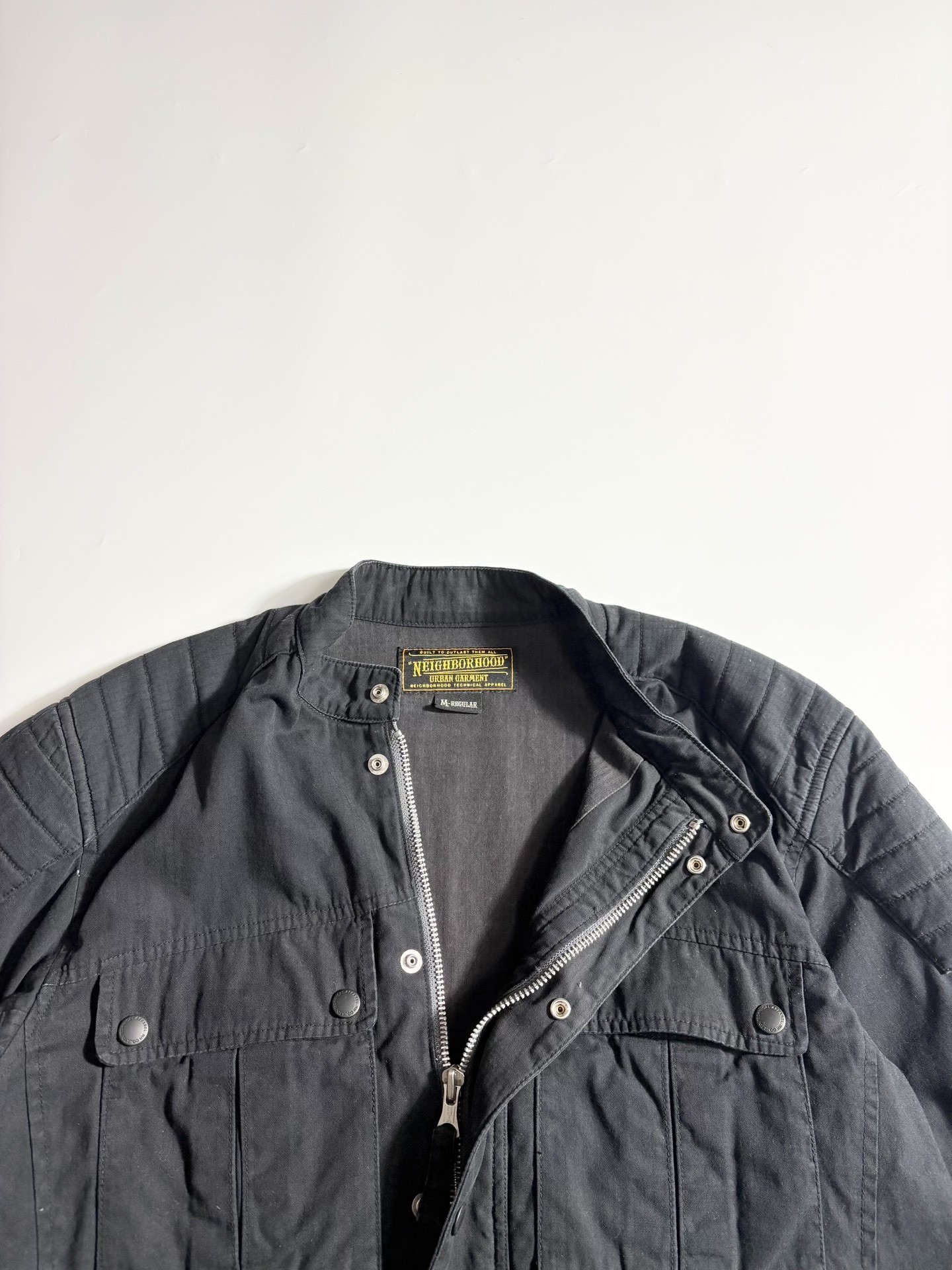 Neighborhood Motorcycle Jacket — label