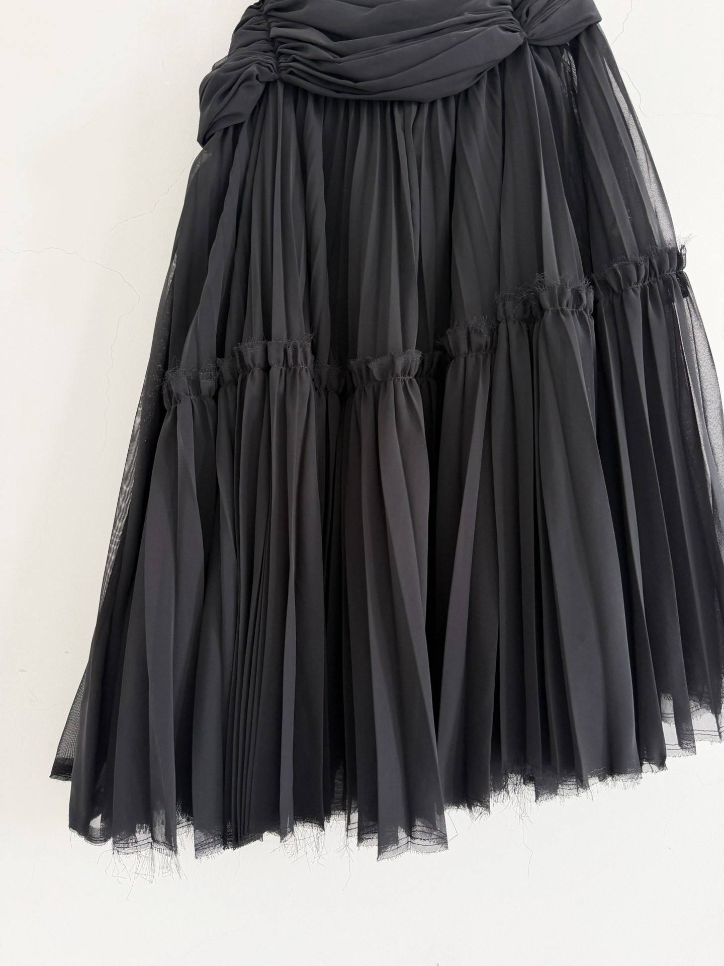 Comme des Garcons Voluminous Sheer Midi Skirt — back